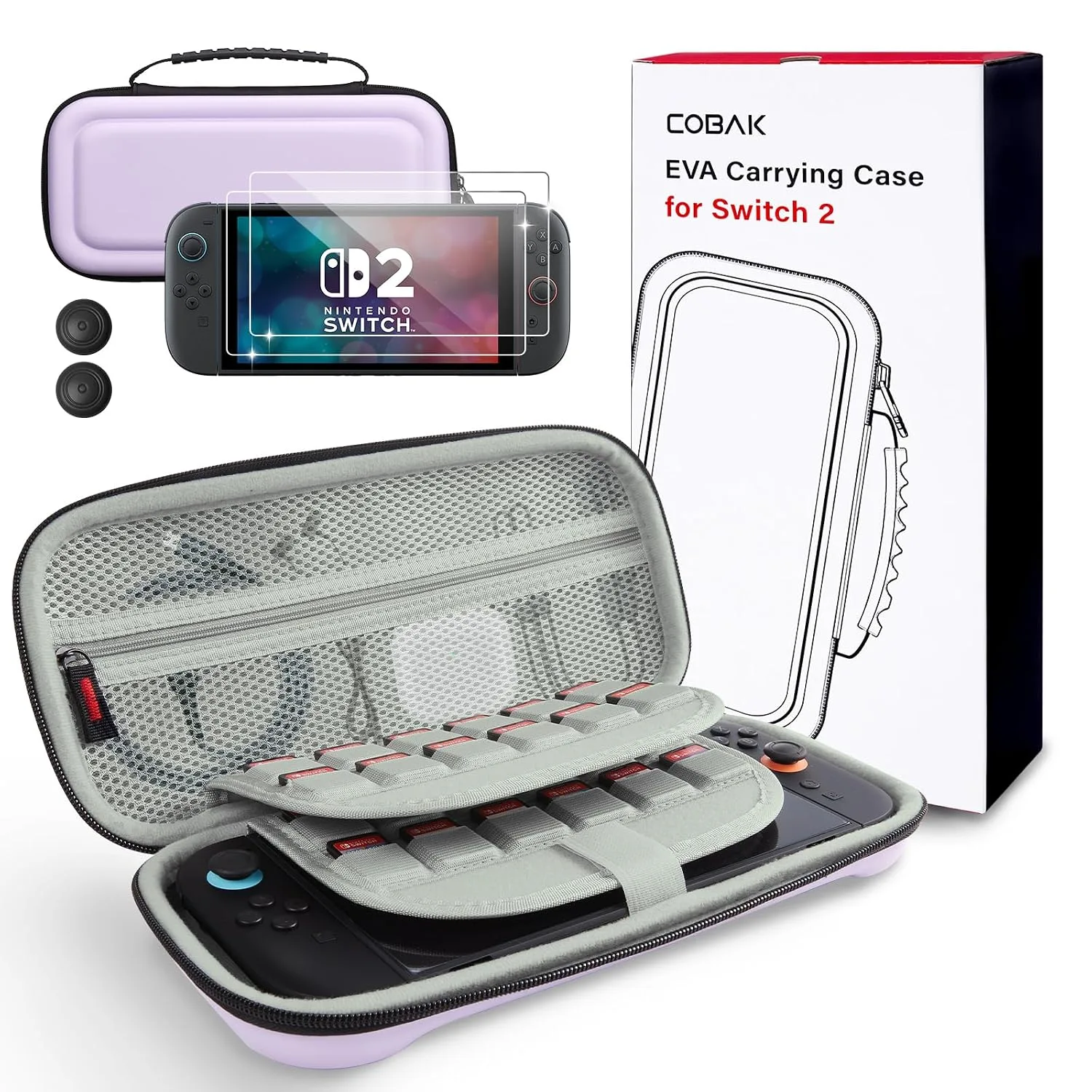 CoBak Large Capacity Carrying Case for Nintendo Switch 2 (2025)