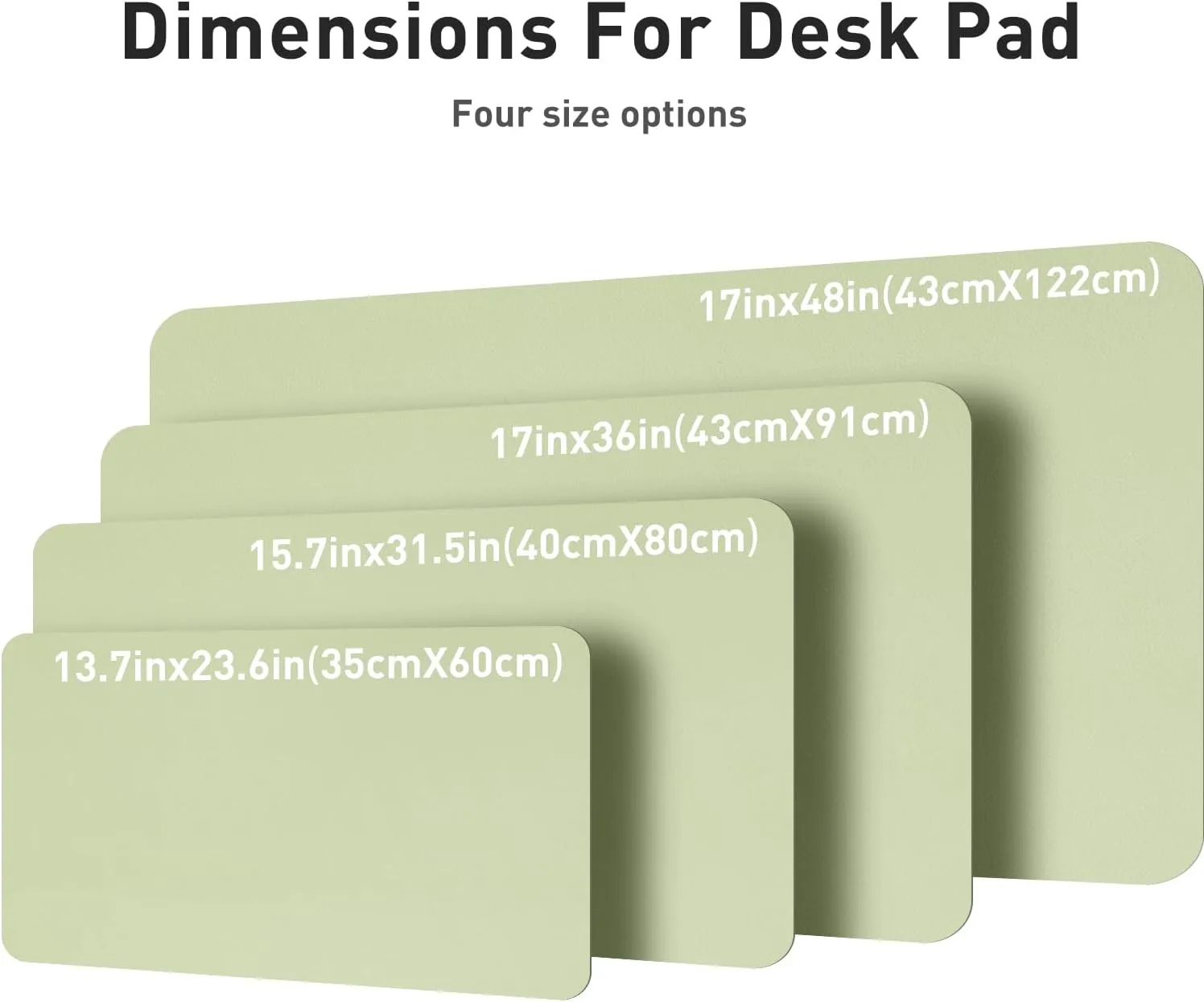 Aothia Leather Desk Pad Protector, Large Mouse Pad, Office Desk Mat, Non-Slip PU Leather Desk Blotter, Laptop Desk Pad, Waterproof Desk Writing Pad for Office and Home (Grass Green, 23.6" x 13.7")