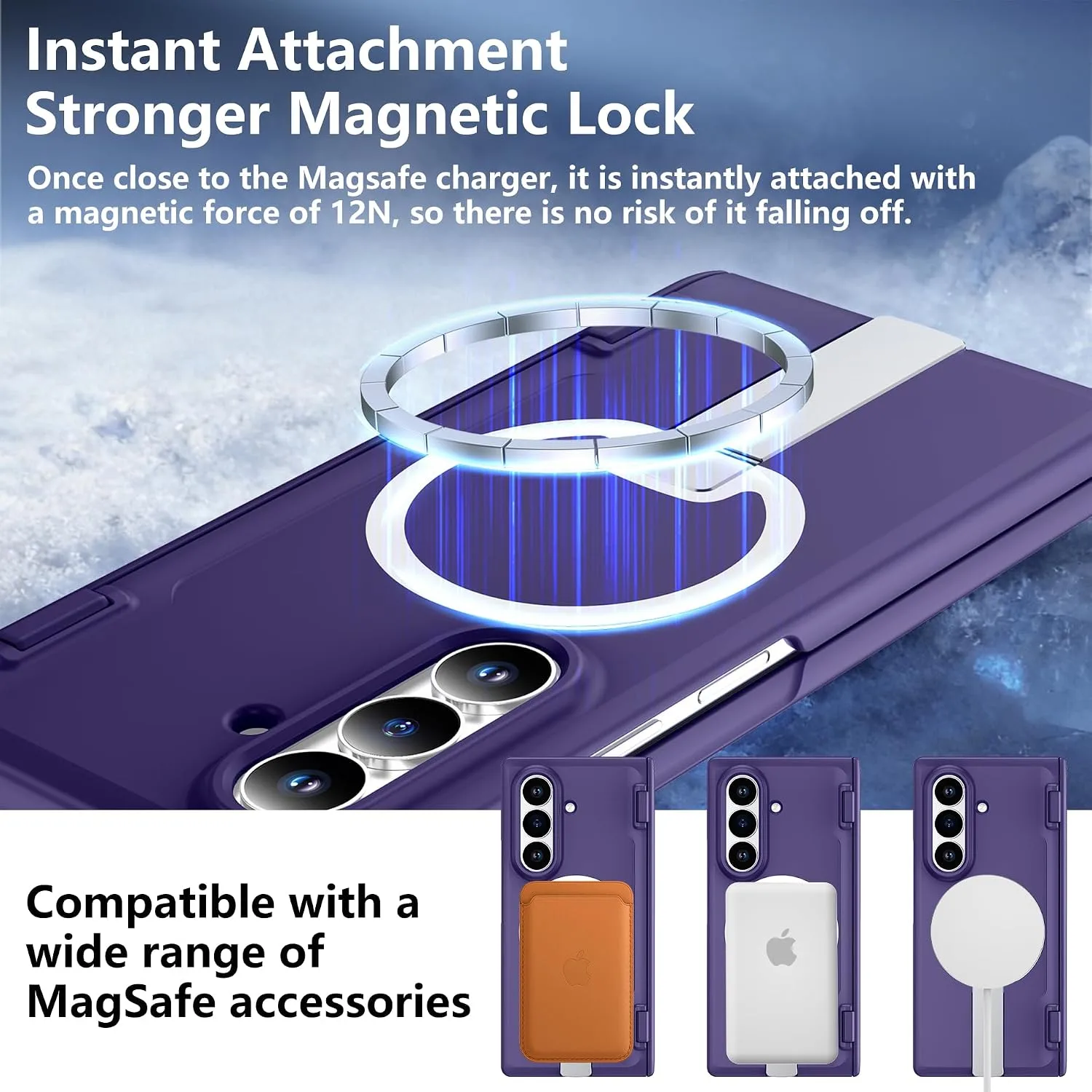 For Samsung Galaxy Z Fold 8 Ultra Case with Kickstand & Screen Protector