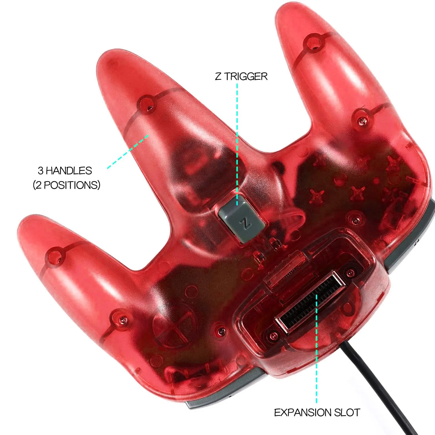 miadore 2 Packs Classic 64 Wired Controller Joystick for N64 Video Game System N64 Console (Jungle Green and Red)