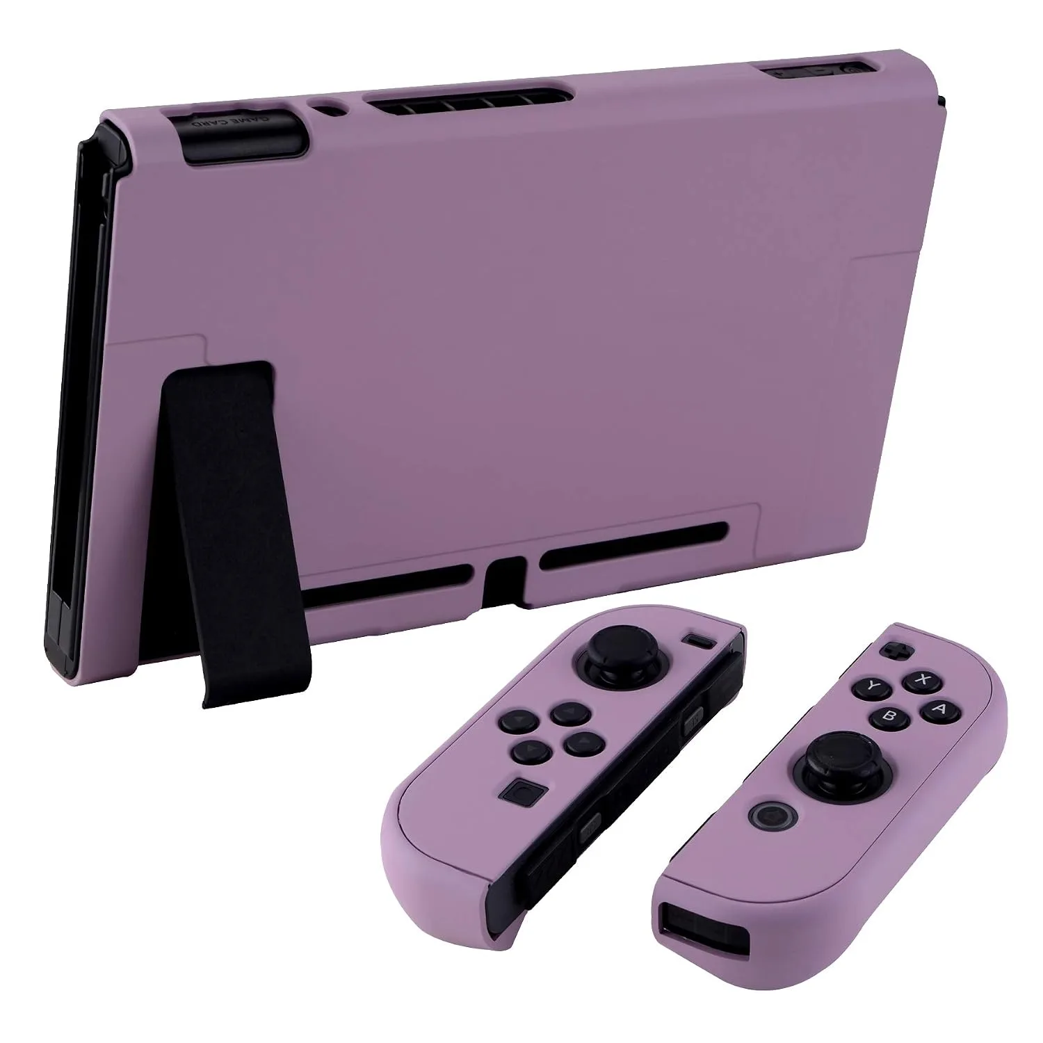eXtremeRate PlayVital Cover for Nintendo Switch, Protective Case Protector for Switch - Shock-absorbent Anti-Scratch Dockable Easy to install Durable Hard Shell, Dark Grayish Violet (NOT for Switch 2)