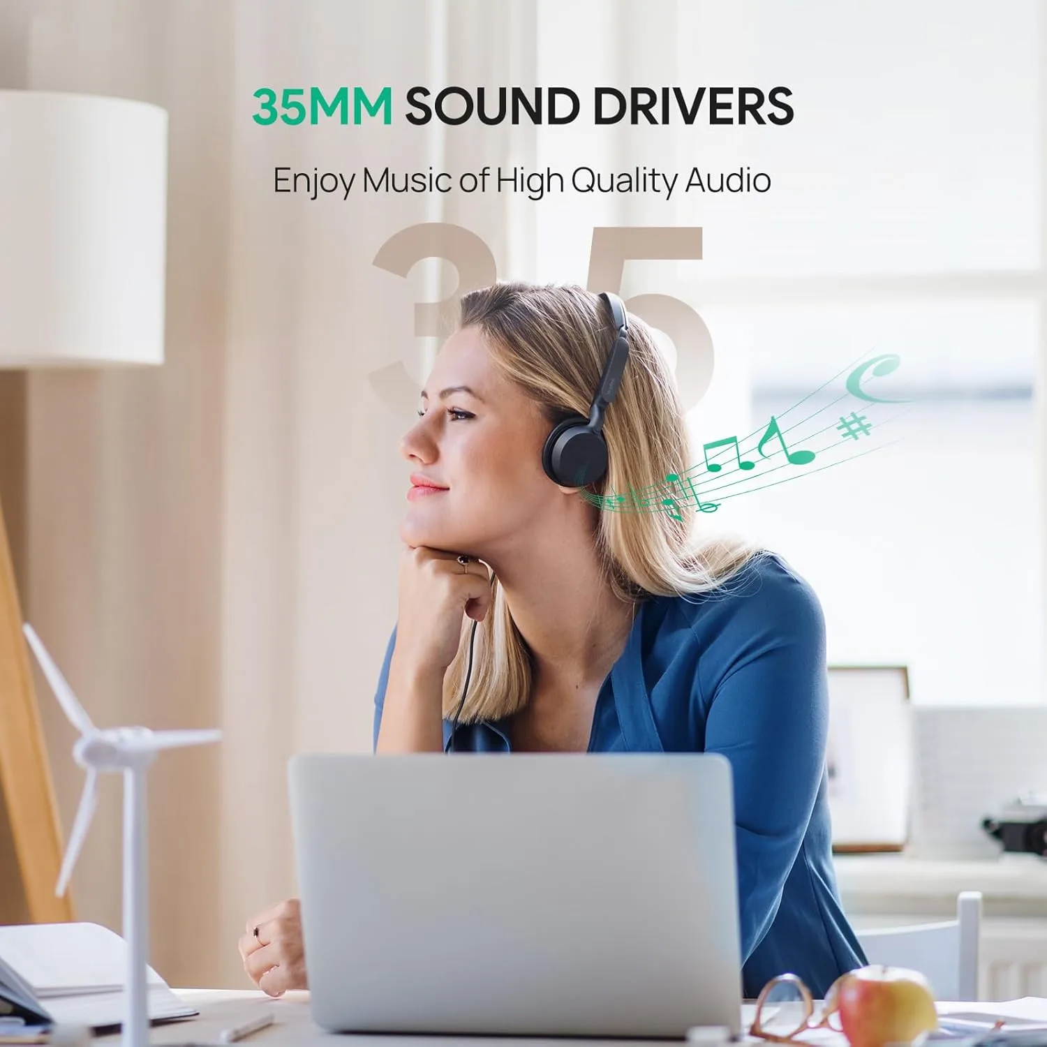 Yealink UH42 USB-C/A Wired Headset,AI Noise Cancelling Mic,in-Line Controls