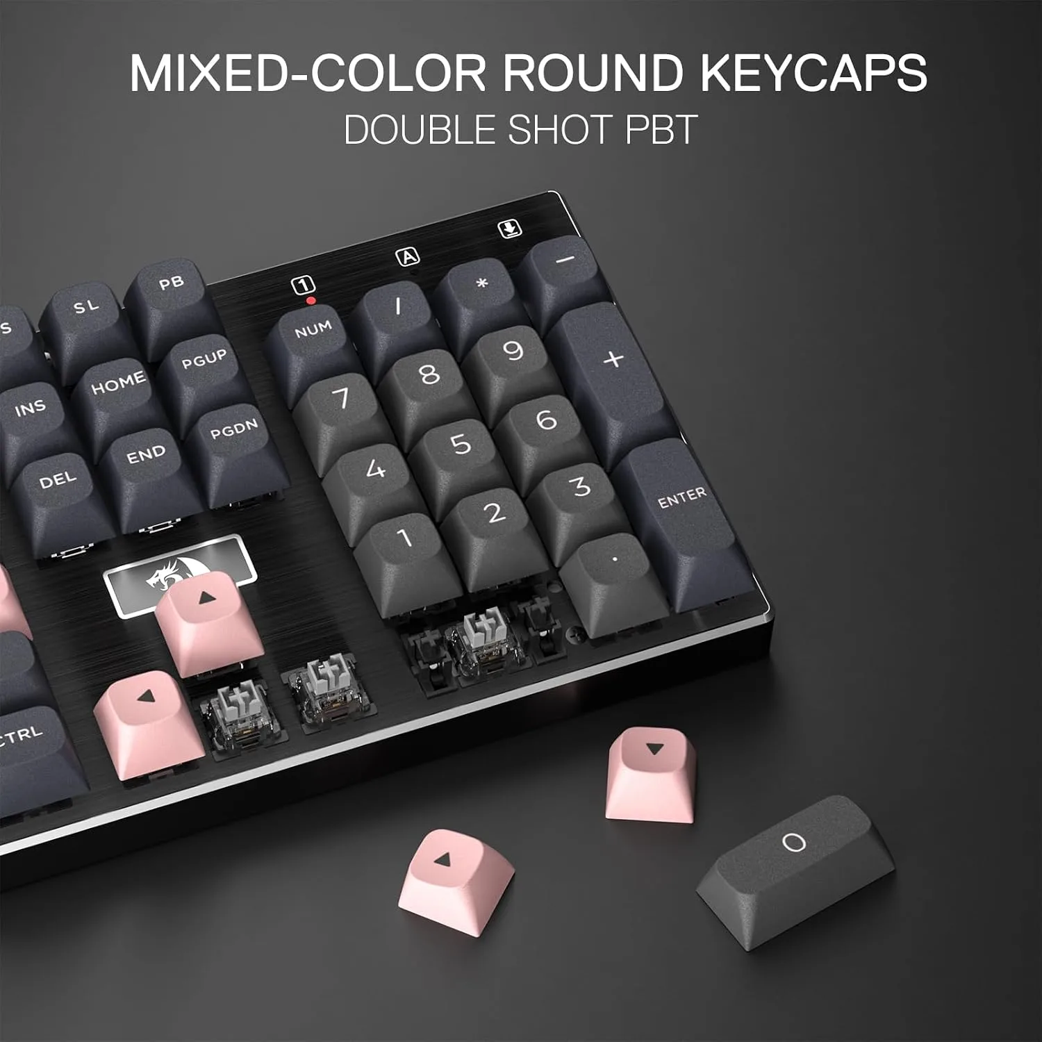 Redragon K556 Wired RGB Mechanical Gaming Keyboard, 104-Key Aluminum Board