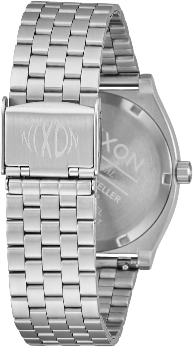 NIXON Time Teller A045 - 100m Water Resistant Men's Analog Fashion Watch (37mm Watch Face, 19.5mm-18mm Stainless Steel Band)