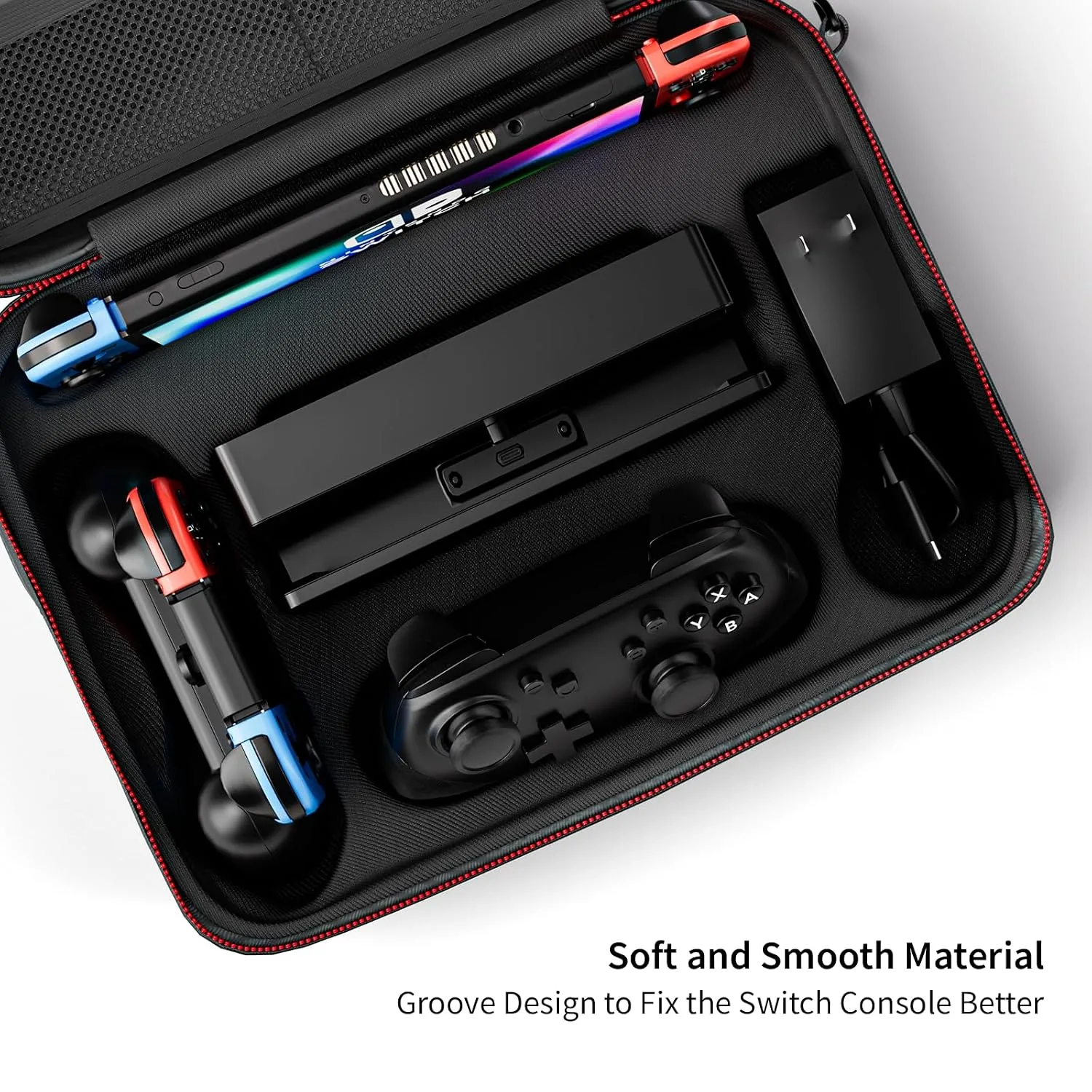 COOWPS Switch Case for Nintendo Switch & OLED Model, Travel Storage Case
