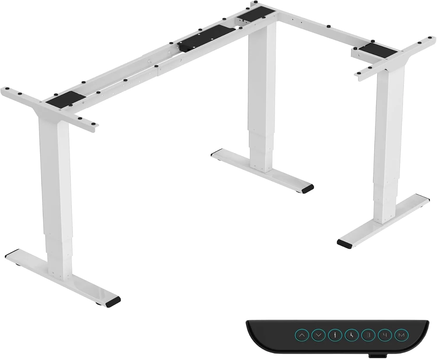 SANODESK Triple Motor L-Shaped Standing Desk Frame, 330 lbs Heavy Duty