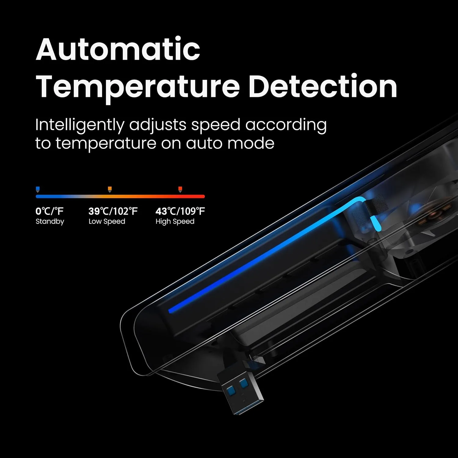 KIWIHOME Cooling Fan for PS5 Pro, Quiet Cooler with Auto Speed USB3.0