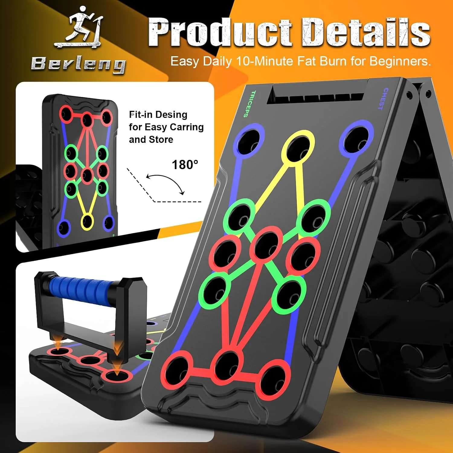 Push Up Board,Foldable Pushup Board for Man,Portable 30 in 1 Push Up Bar