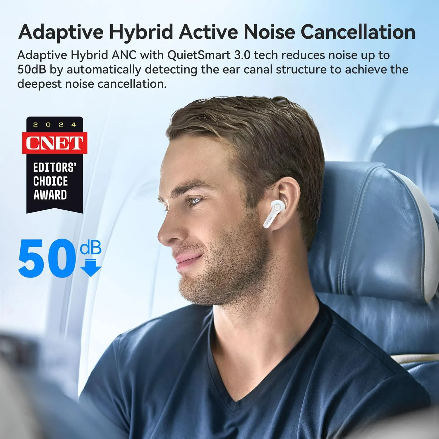 EarFun Air Pro 4 Adaptive Hybrid Noise Canceling Wireless Earbuds, 6 Mics