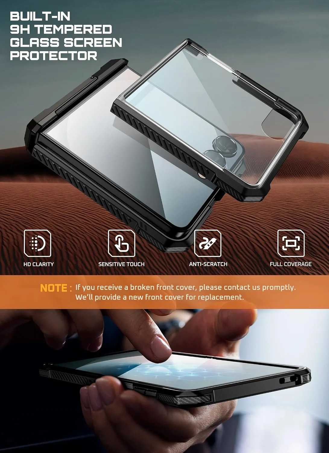 SUPCASE for Samsung Galaxy Z Flip 7 Case, Compatible with MagSafe, Black