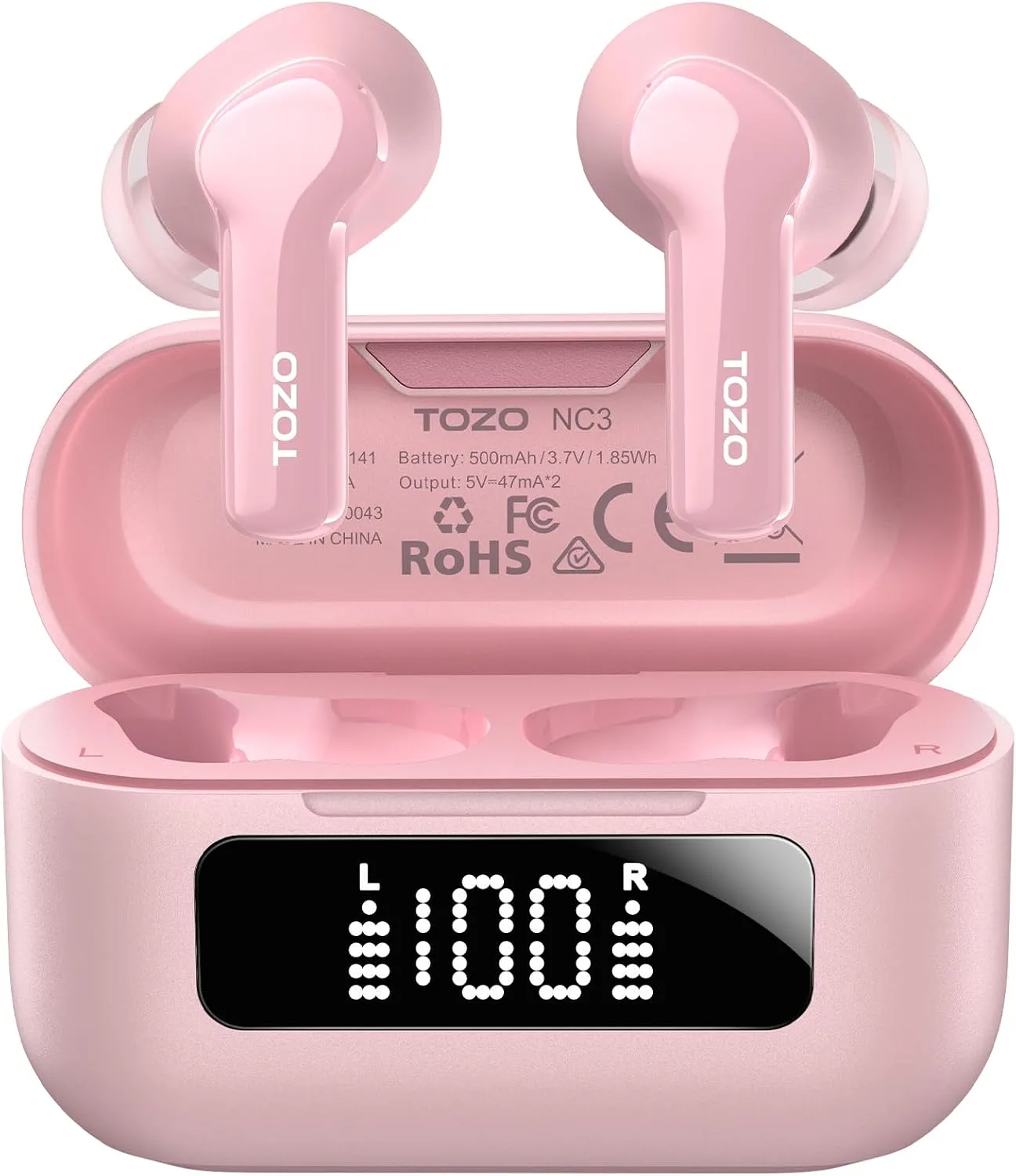 TOZO Hybrid Active Noise Cancelling in Ear Wireless Earbuds, 68H Playtime
