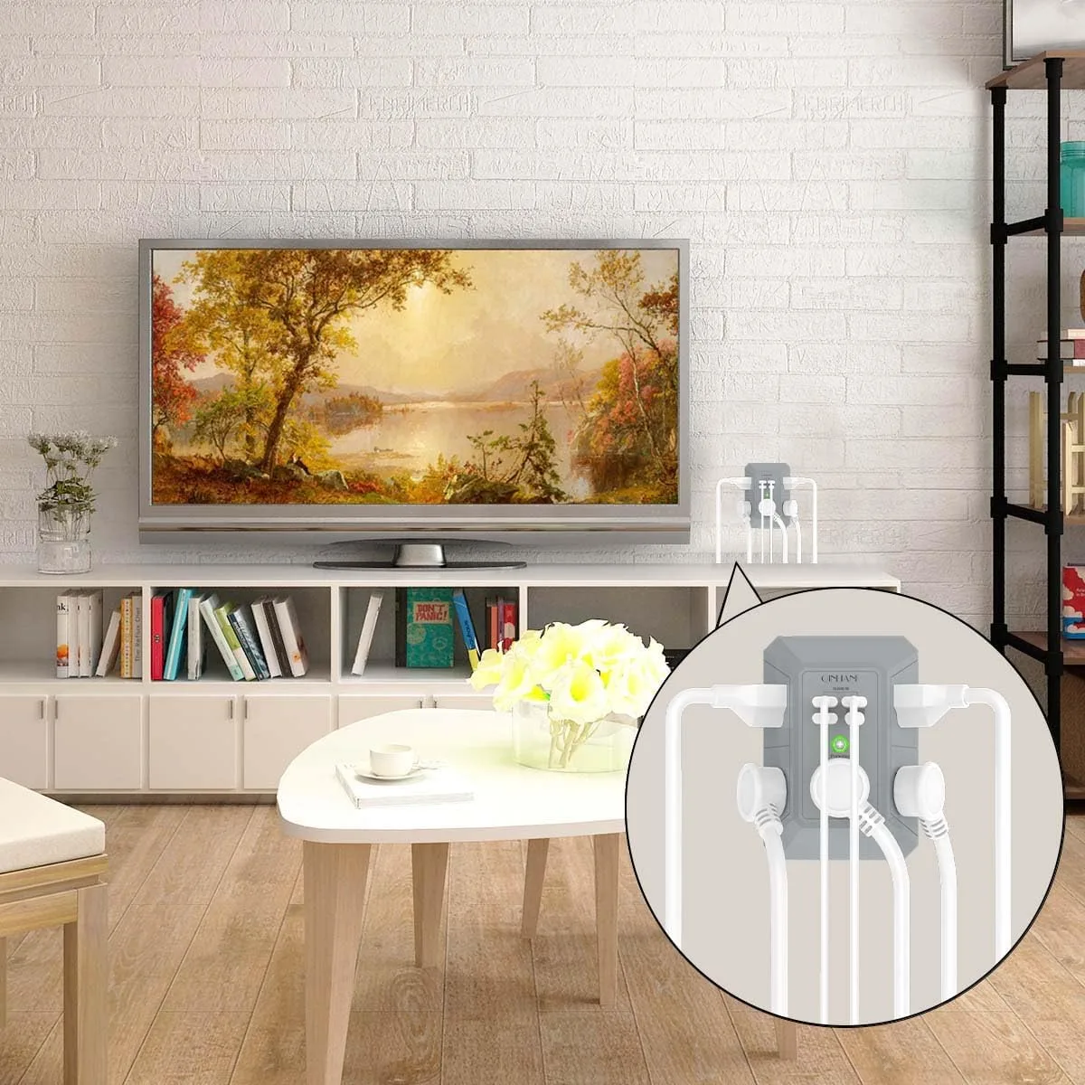 Wall Charger, Surge Protector, QINLIANF 5 Outlet Extender with 4 USB Ports