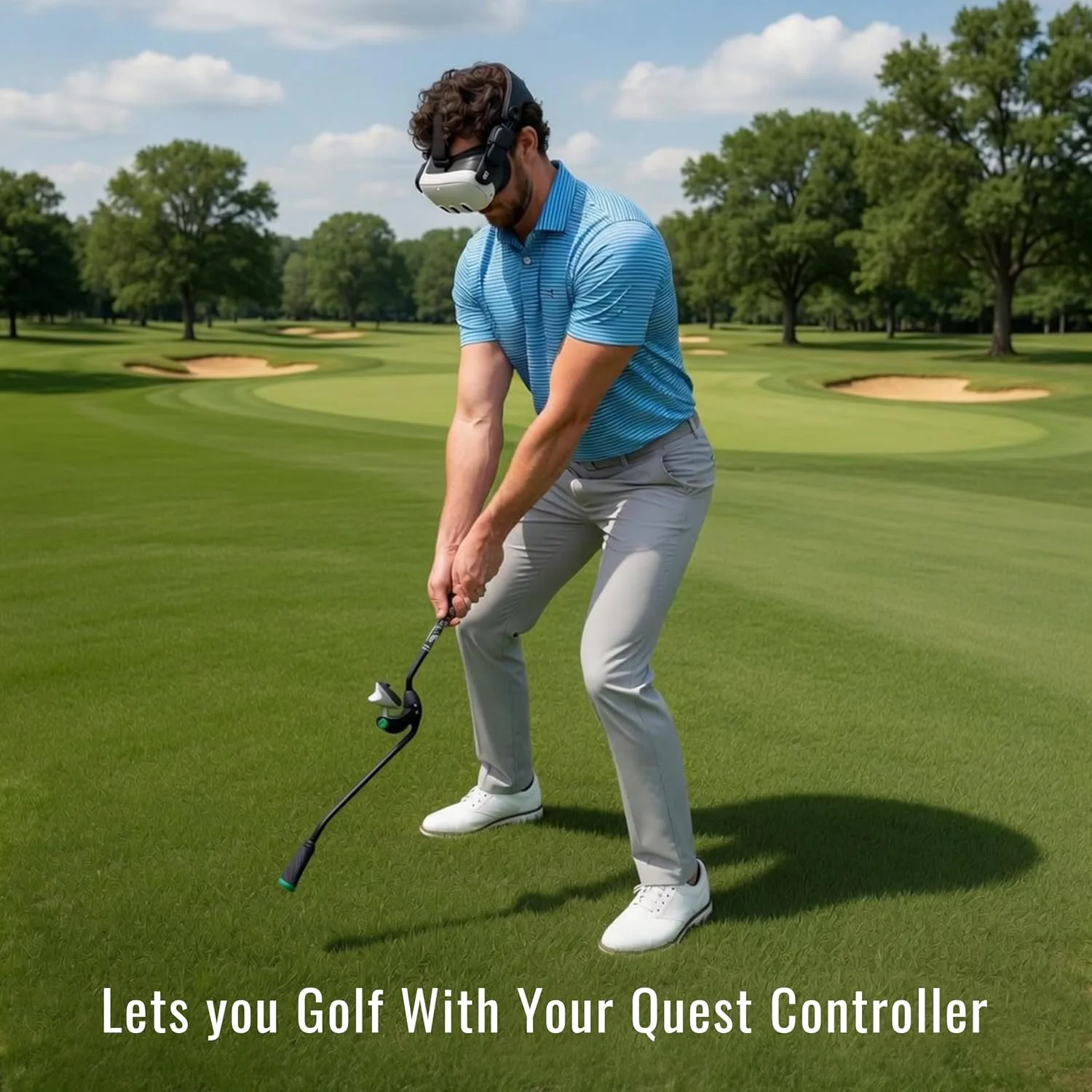 DeadEyeVR - DriVR Golf Club for Quest - Realistic VR Golf Simulator Handle - Weighted VR Golf Club Grip for Enhanced Play (DriVR Apex)
