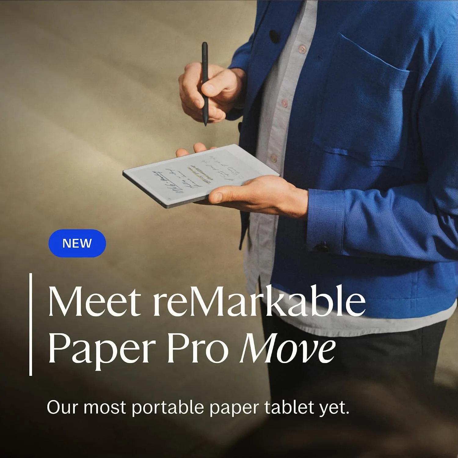 reMarkable Paper Pro Move with Marker Plus and Black Leather Book Folio