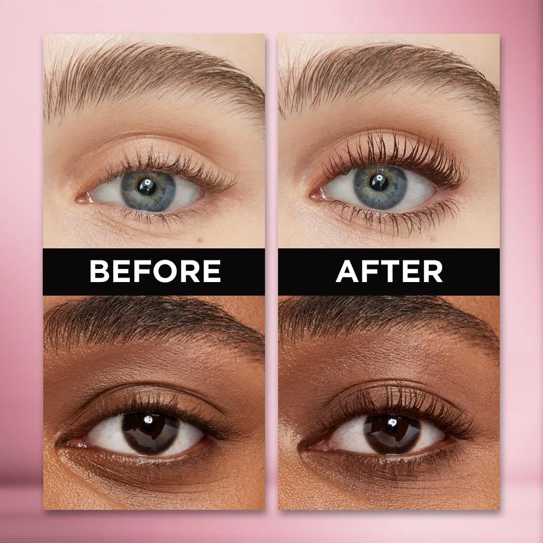 L'Oreal Paris Makeup Voluminous Lash Paradise Mascara, Voluptuous Volume, Intense Length, Feathery Soft Full Lashes, No Flaking, Smudging or Clumping, Latte Brown, 0.28 Fl Oz