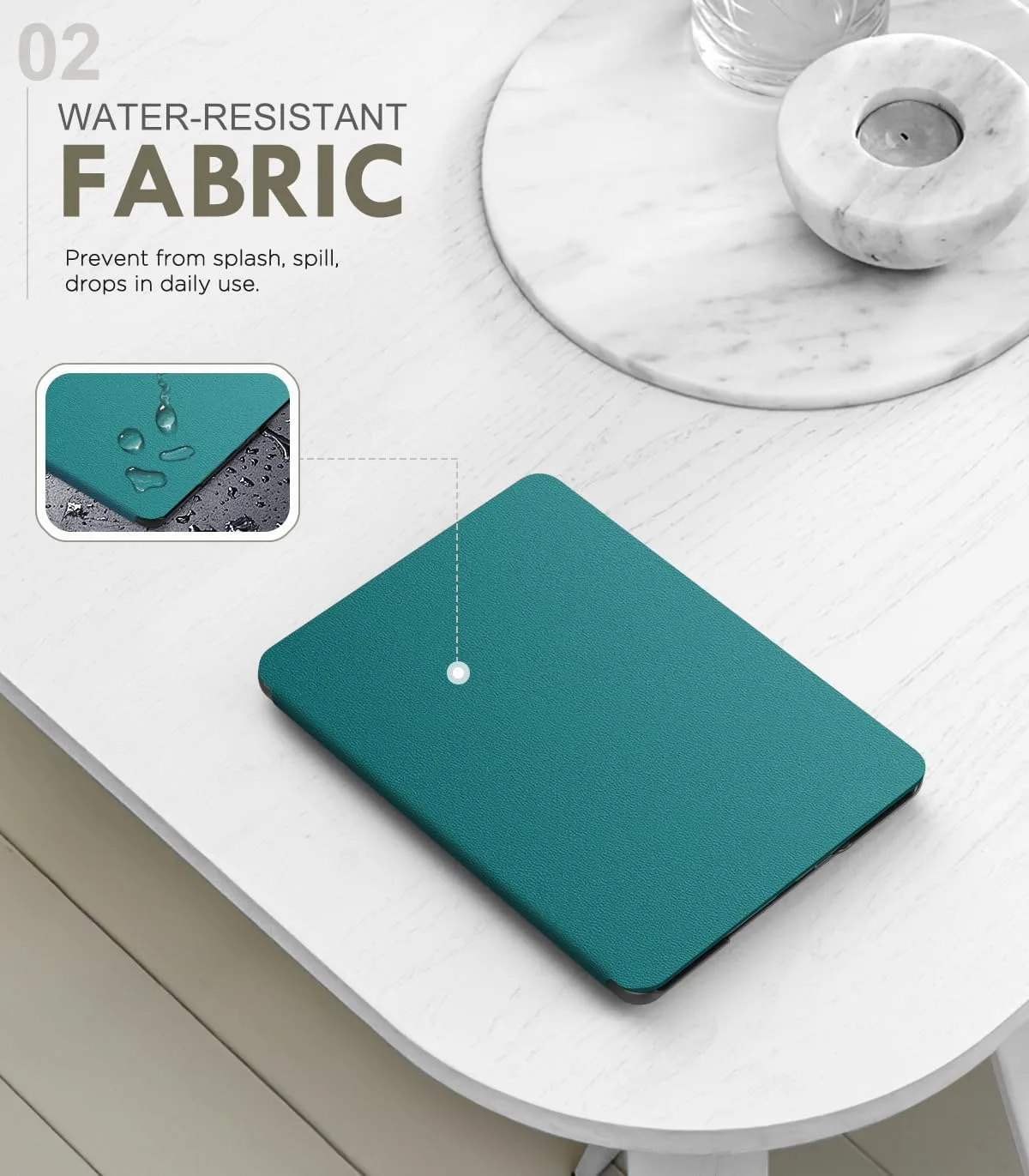 Moko Case for 7" Kindle Paperwhite 12th Gen 2024/Colorsoft, Jade Green