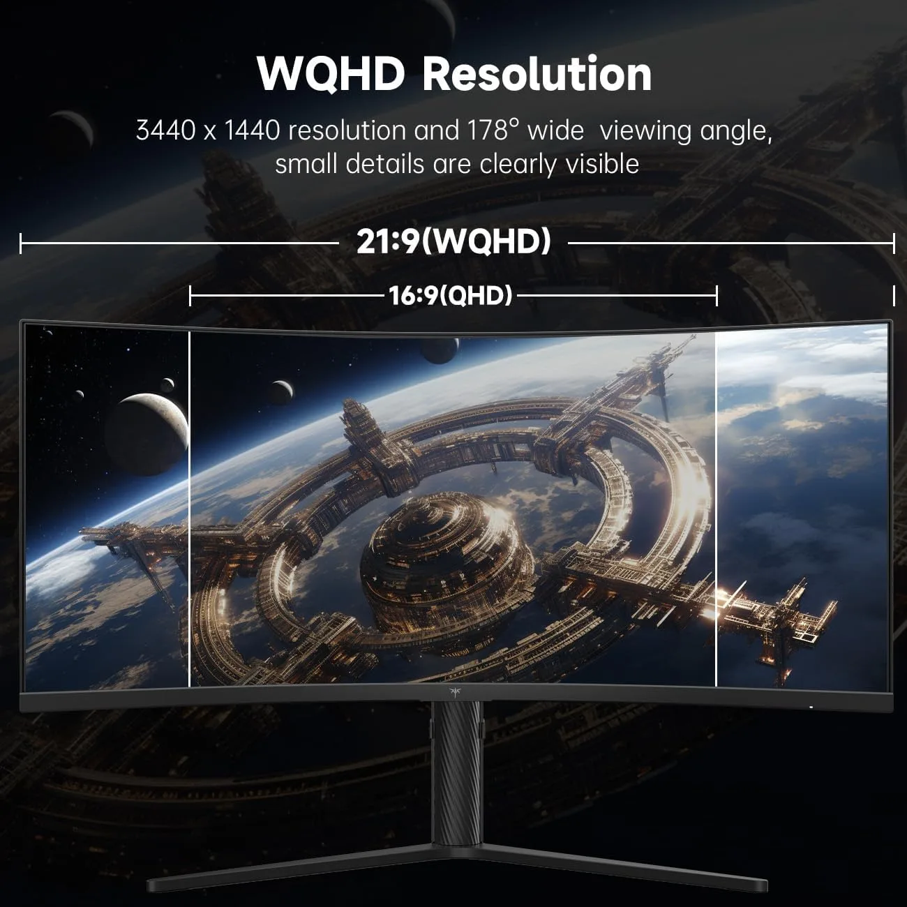 KTC 34 Inch UWQHD Ultrawide 3440X1440 Curved Gaming Monitor 180Hz, H34S5