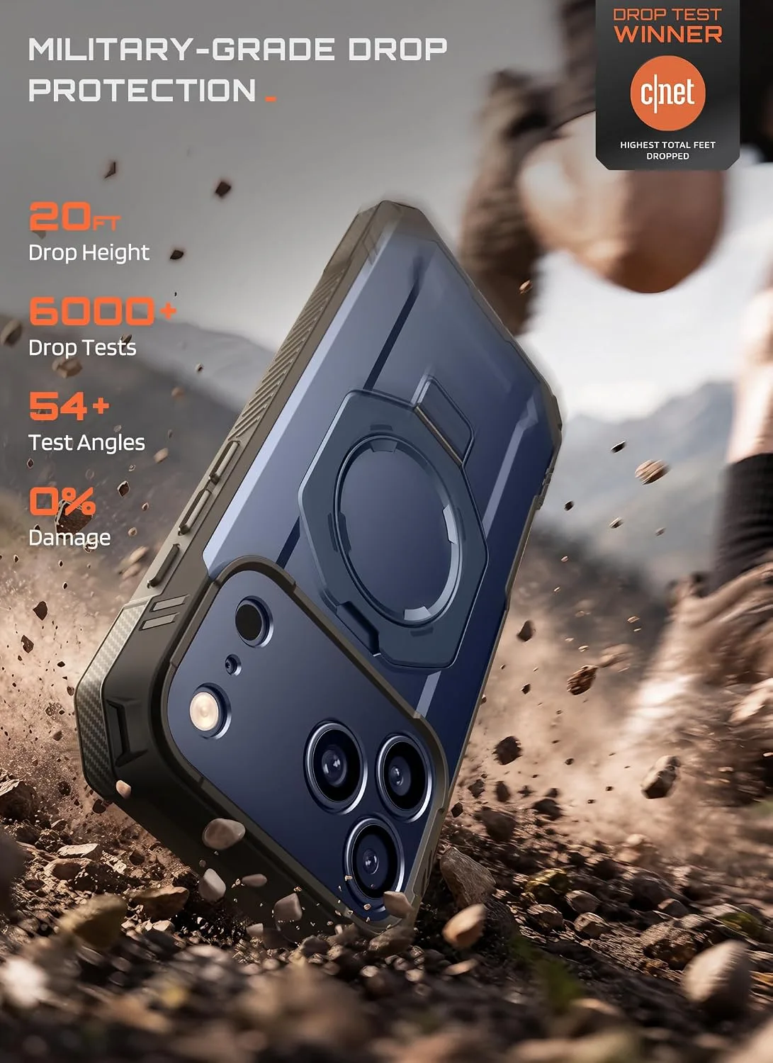 SUPCASE for iPhone 18 Pro Max Case/17 Pro Max Case, Glass Protector, Azure