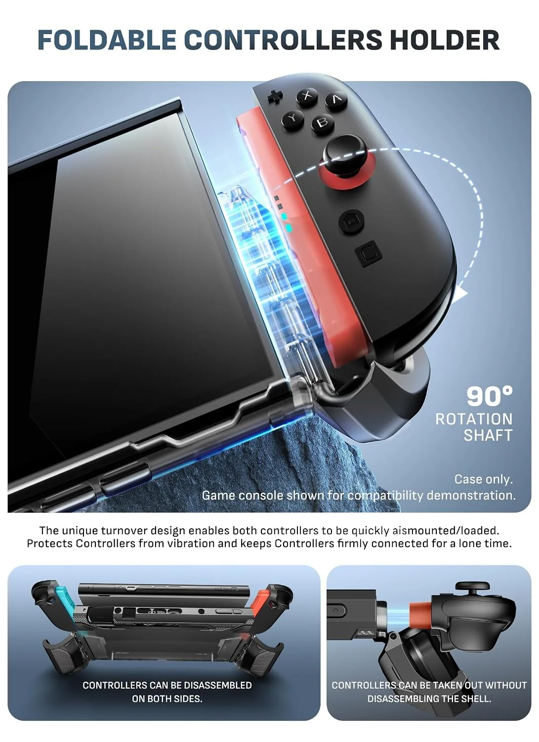 Mumba Dockable Protective Case for Nintendo Switch 2,Blade Series,Dark