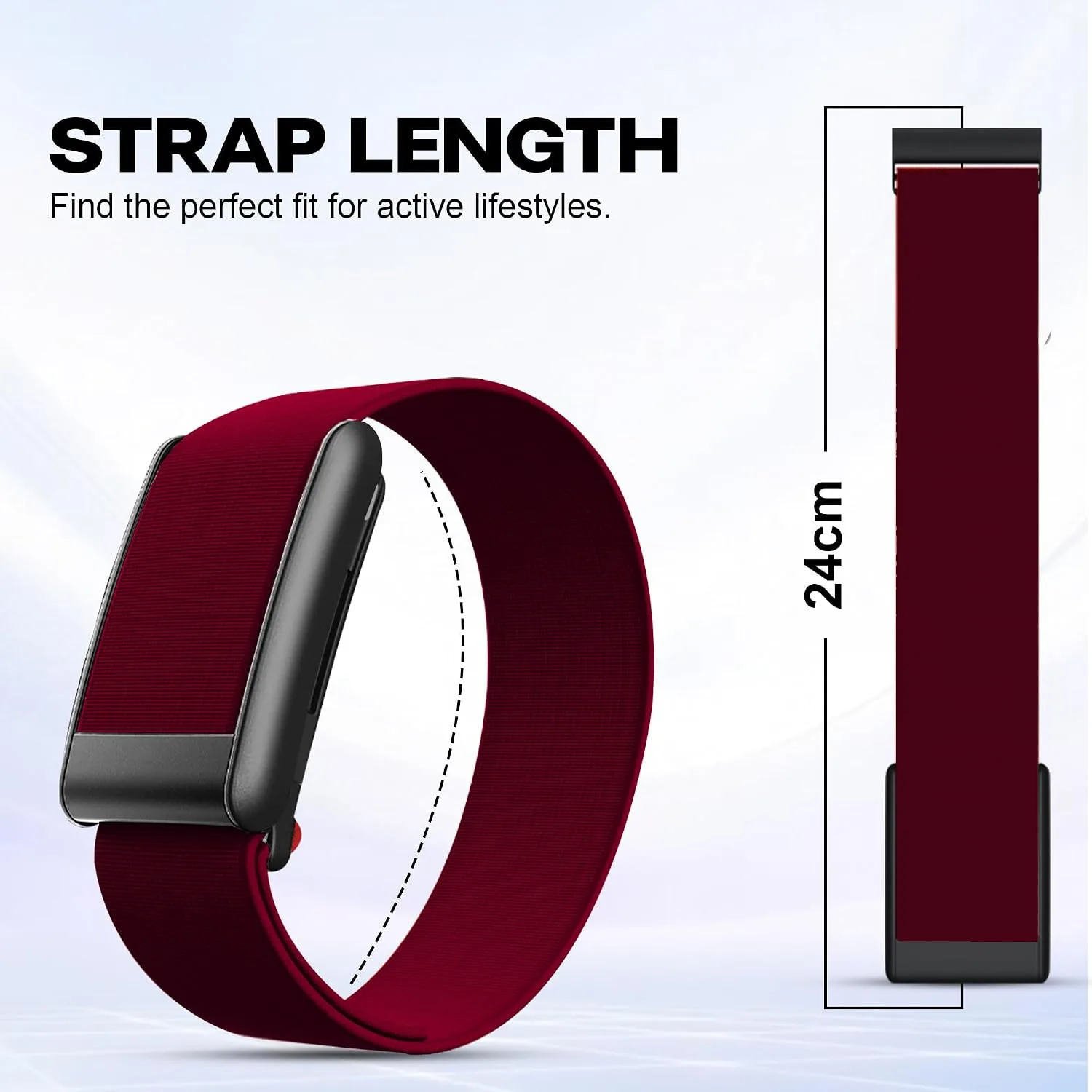 DADO HydroKnit Waterproof Nylon Sport Band Compatible with WHOOP 5.0, One, Peak, and Life | Elastic, Fast-Drying, Water-Resistant, and Comfortable Strap for Active Lifestyles