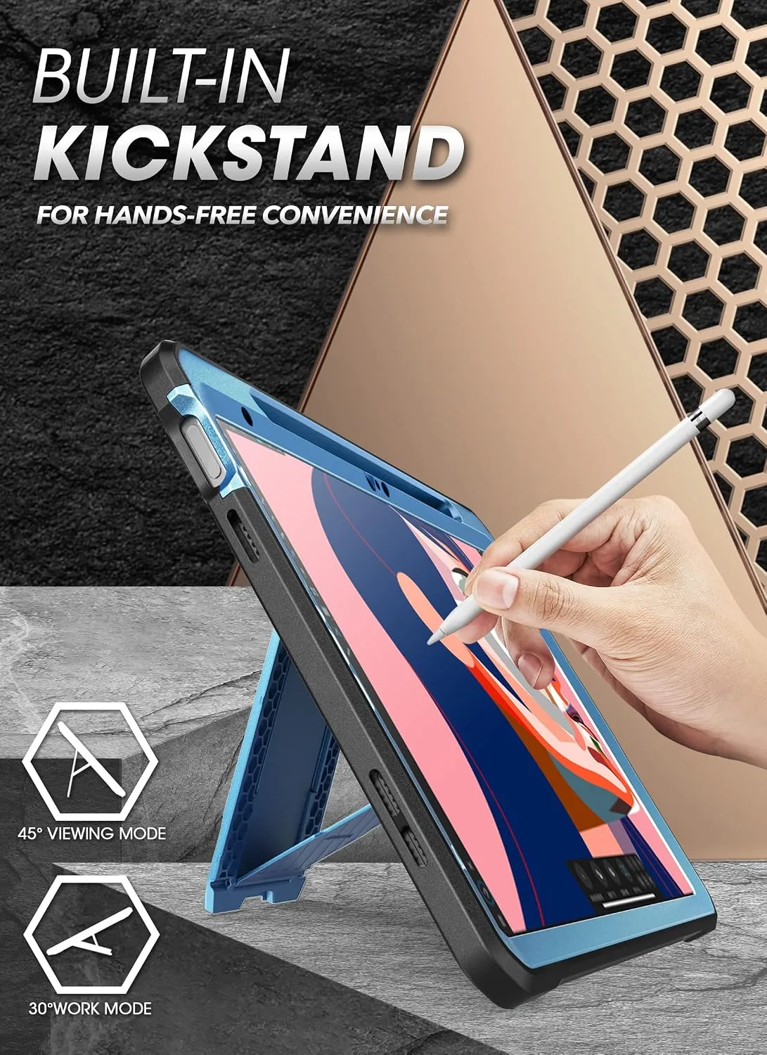 SUPCASE for iPad 11th Gen A16 11" 2025 Case with Screen Protector, Blue