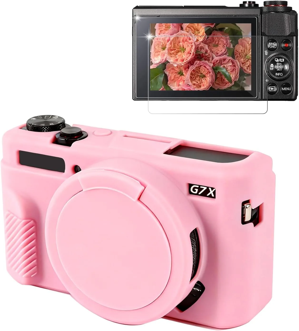 Camera Case for Canon G7X Mark II / G7X II - Pink