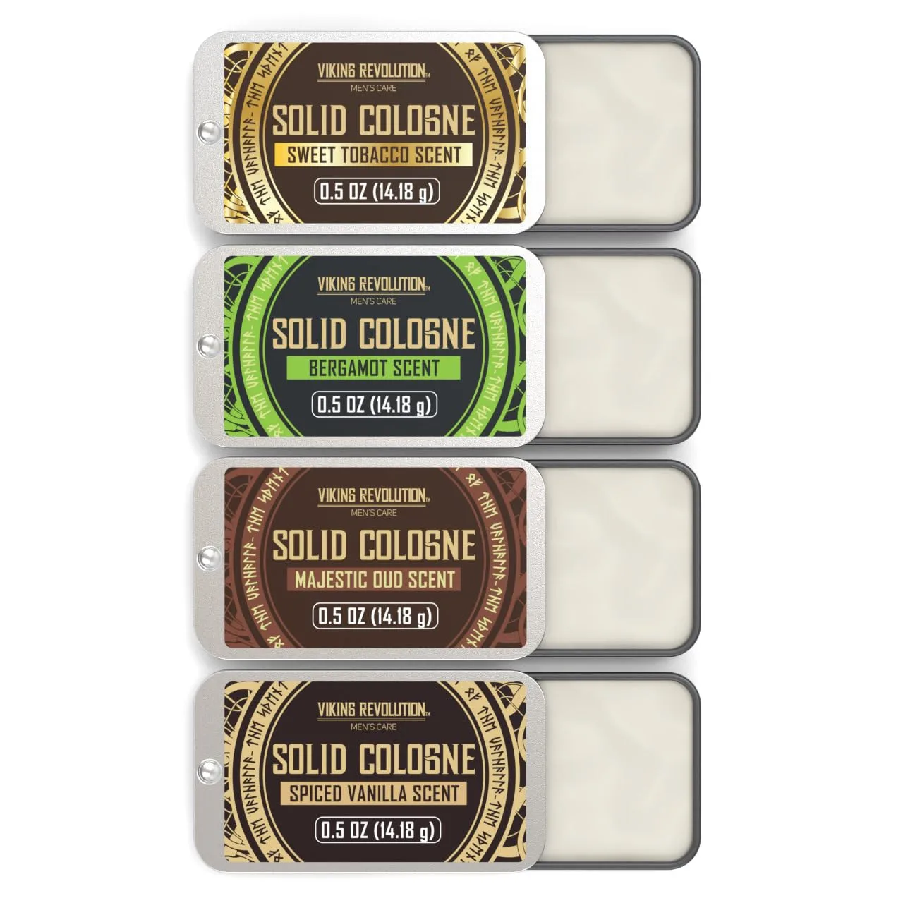 Viking Revolution Solid Cologne Set - Variety 2-0.5 oz (4 Pack)