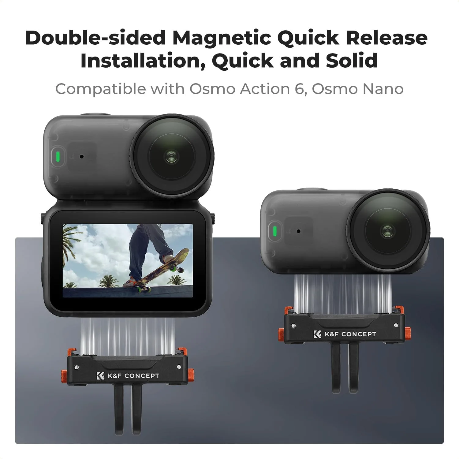 K&F CONCEPT 1 Pack Magnetic Adapter Mount for DJI Osmo Nano/Osmo Action 6