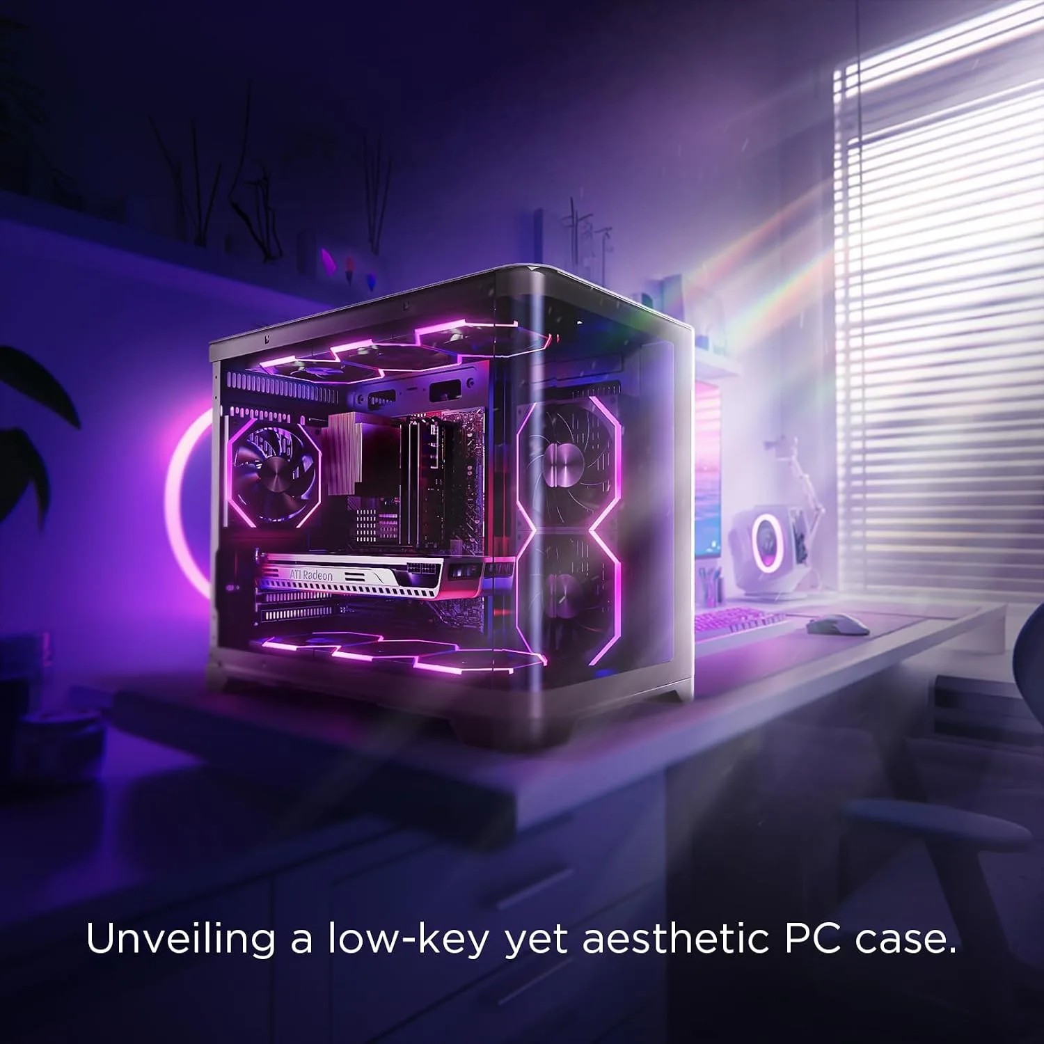 Asiahorse Nyota 120mm Case Fan with Efficient Cooling, ARGB Fan Lighting, 800-1800RPM Speed Control, and Whisper-Quiet Operation Under 29 dB, Unique Design for PC