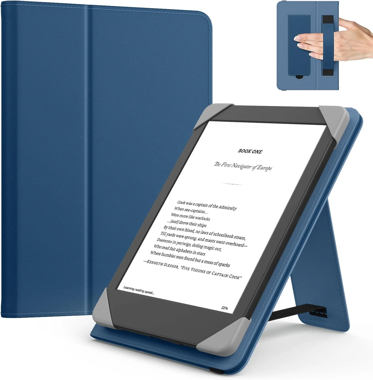 Moko Universal Case for 6 inch eReaders&Tablets, Dark Sea Blue