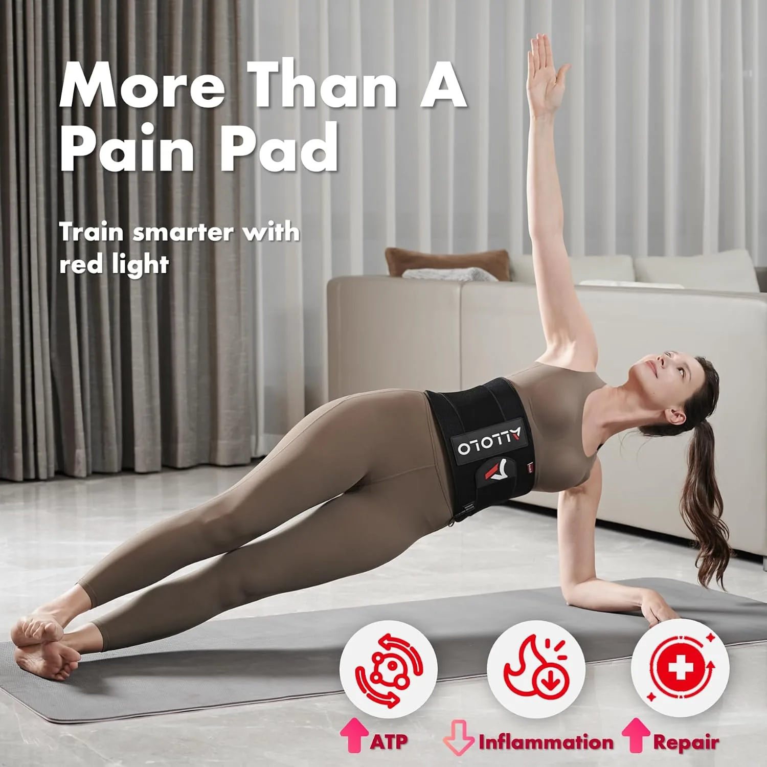 ALLOLO Red Light Therapy for Body, 3 in 1 LEDs Red Light Therapy Belt