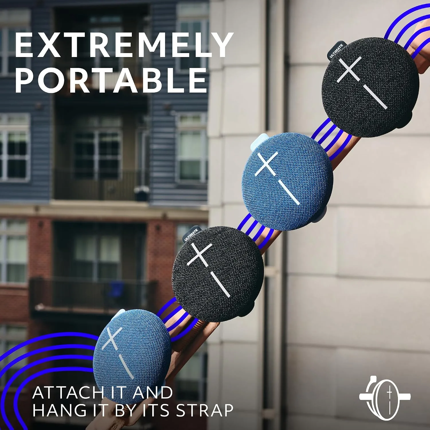 Ultimate Ears MINIROLL Waterproof Bluetooth Speaker - Majestic Blue
