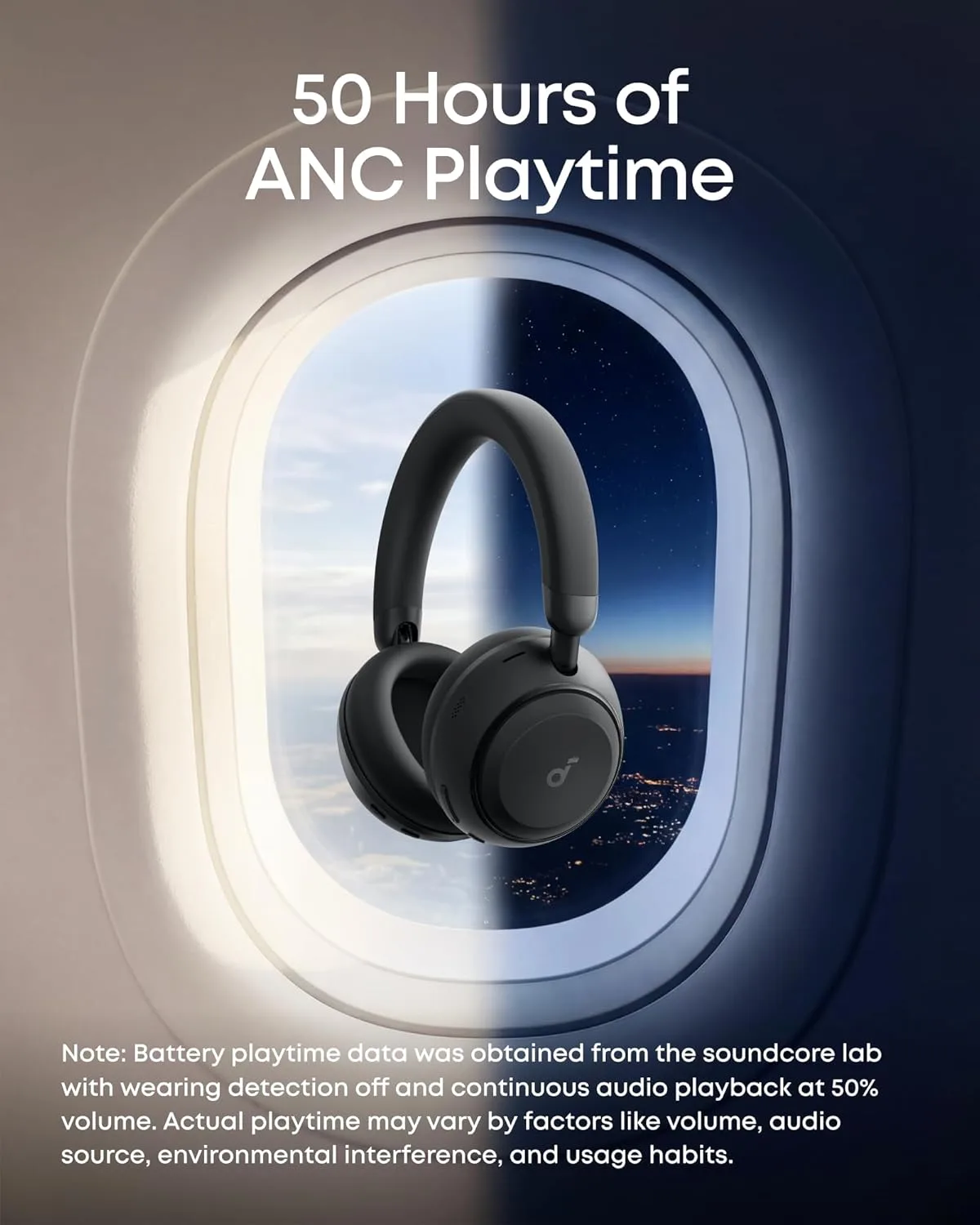 Soundcore Anker Space 2 Bluetooth 6.1 Over-Ear Headphones, Travel-Ready