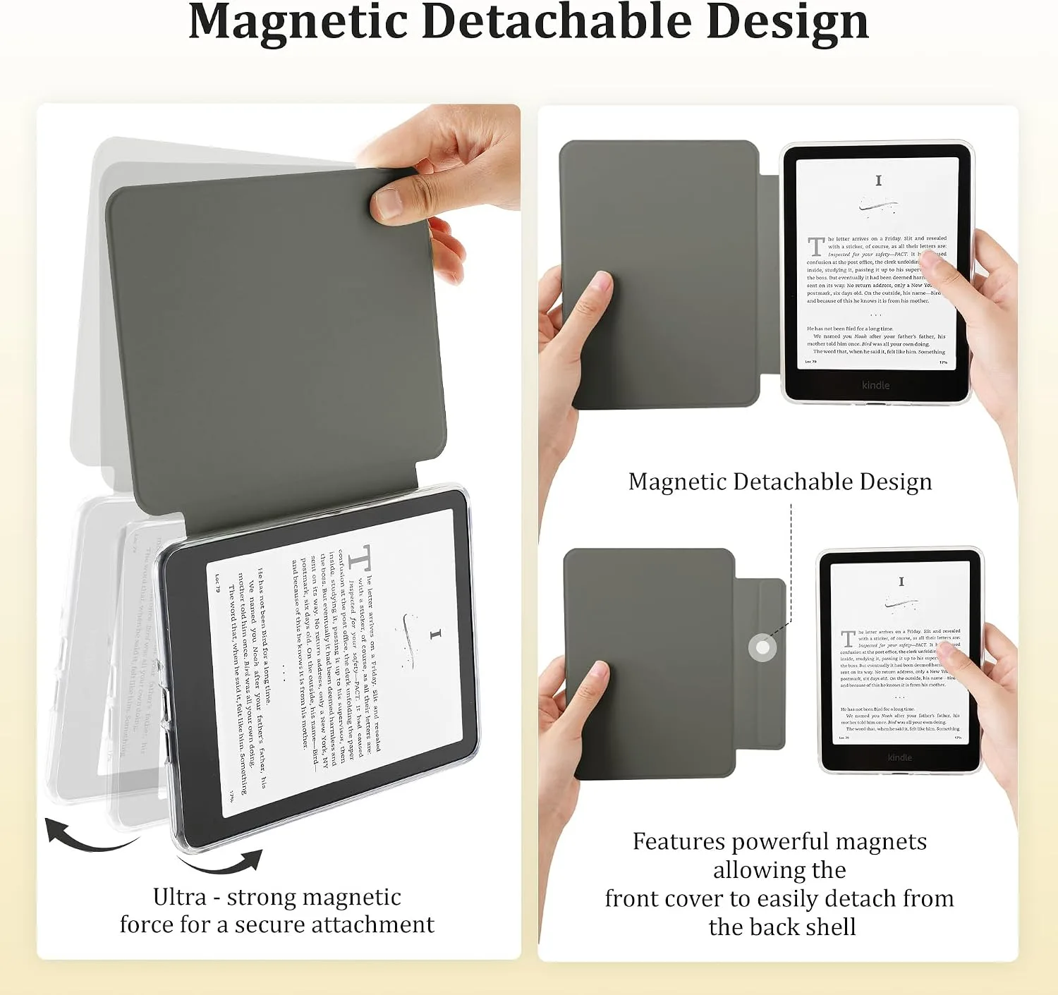 SESENSE Magnetic Case for 7'' Kindle Paperwhite 12th Gen 2024 & Colorsoft