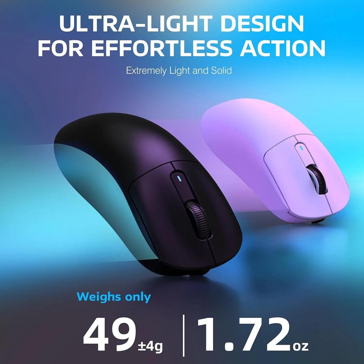 ATTACK SHARK X3 49g Ultra-Lightweight Wireless Gaming Mouse, Black