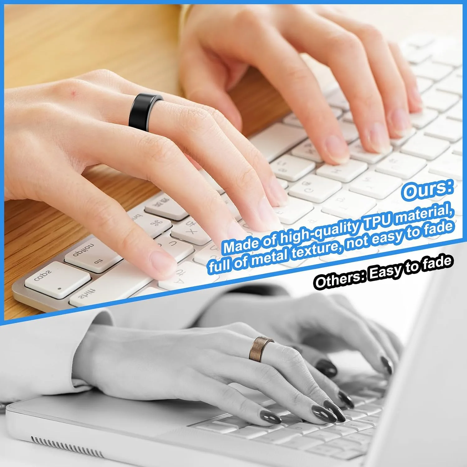 5 Pack Covers Compatible with Oura Ring 4/Oura Ring 3-Size 8