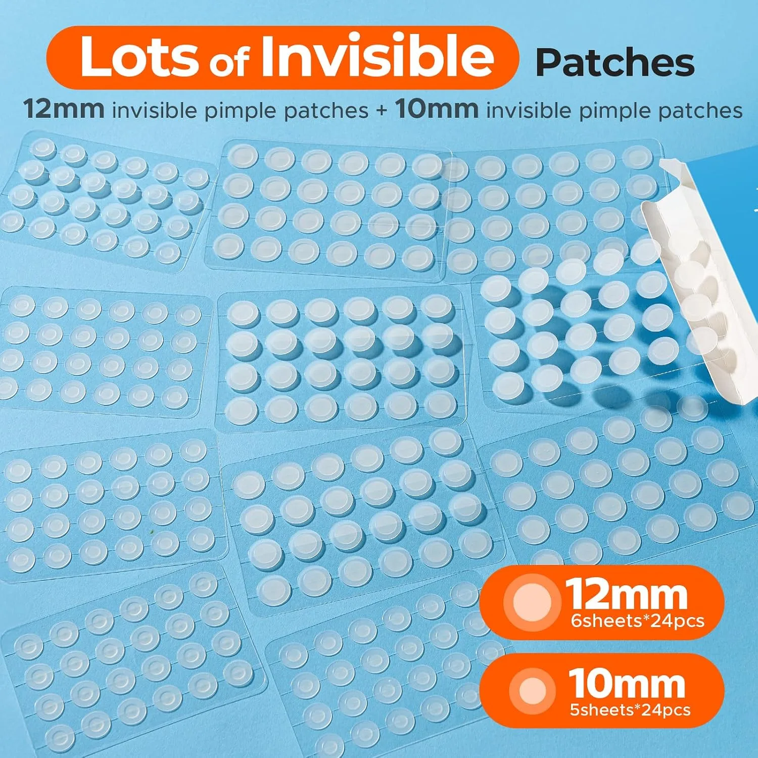 TKTK Ultra-Thin Invisible Pimple Patches for Teens & Makeup 264 Pcs