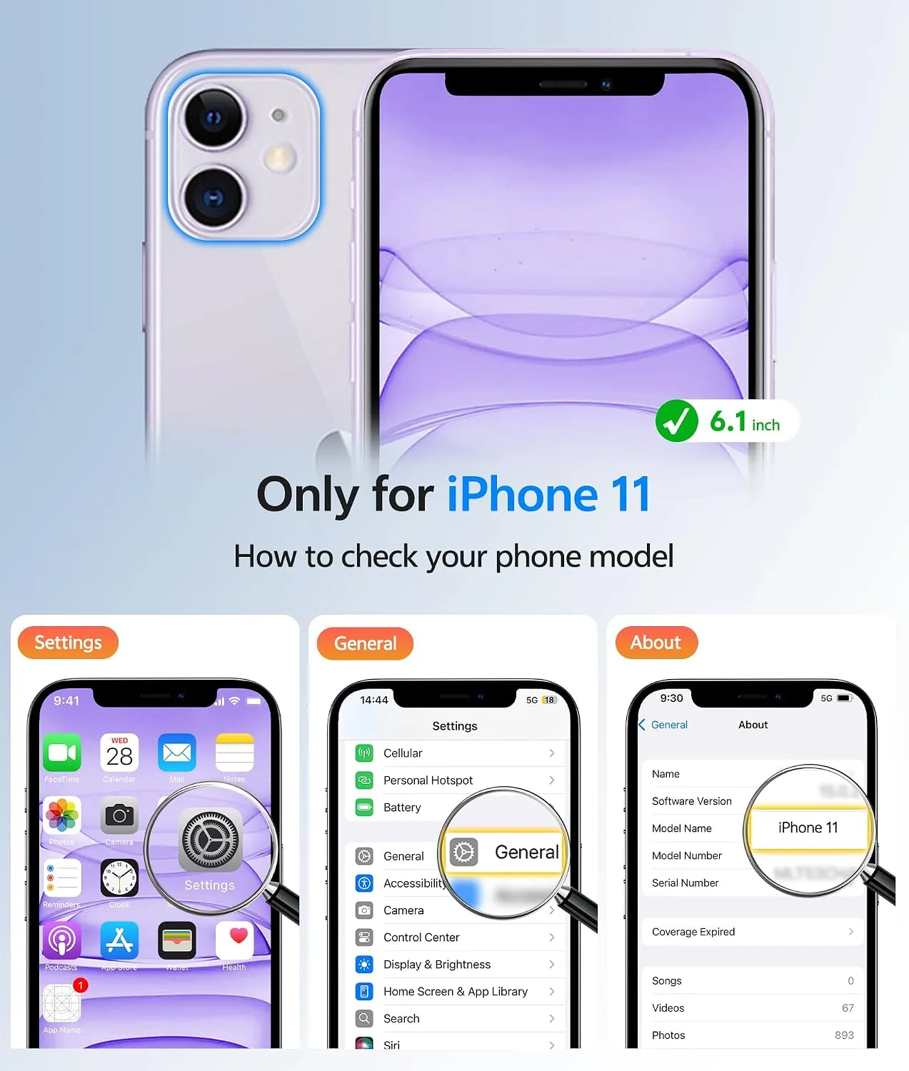 FNTCASE for iPhone 11 Phone Case, Fit for Magsafe, Light Purple