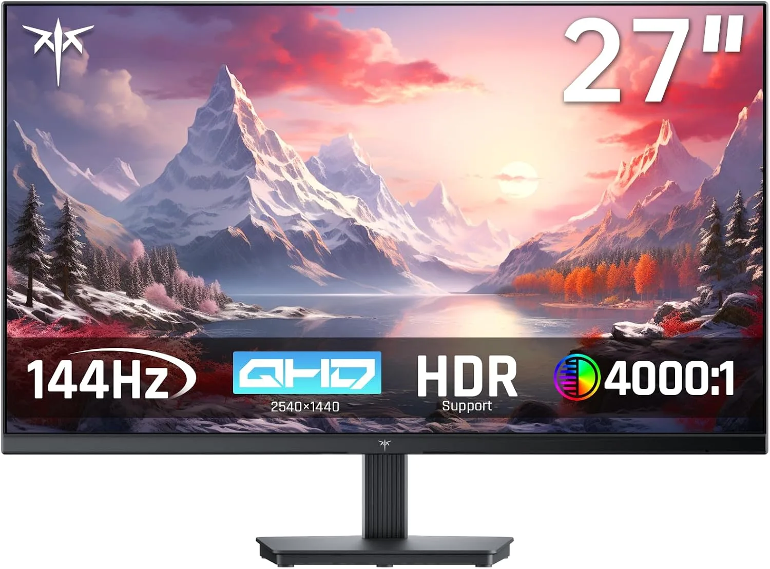 KTC 27 Inch QHD 144Hz Gaming Monitor 2K 1440P FreeSync & G-Sync H27T27S