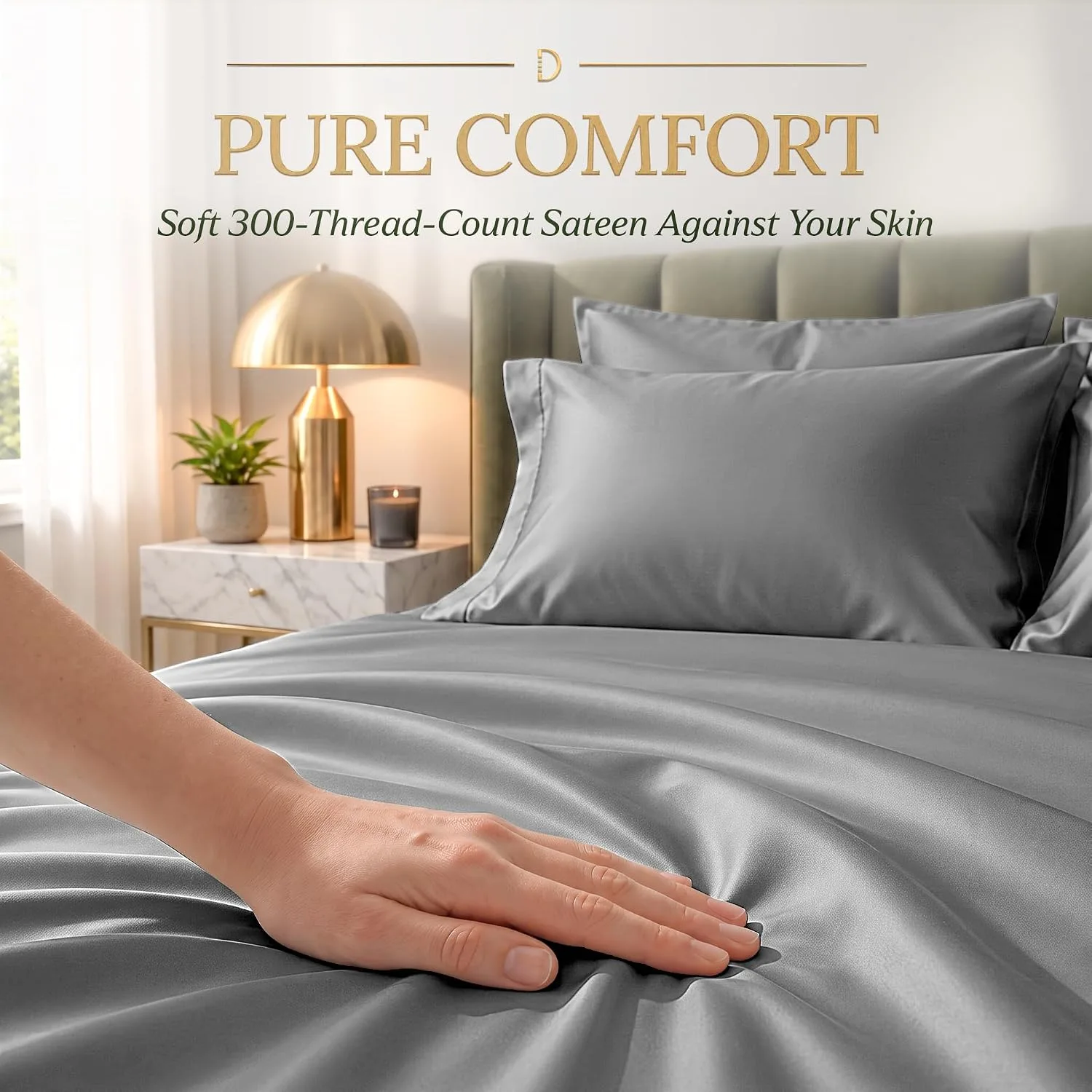 DECOLURE 100% Viscose from Bamboo Sheets King Size | 6 Pc Cooling Bed Set