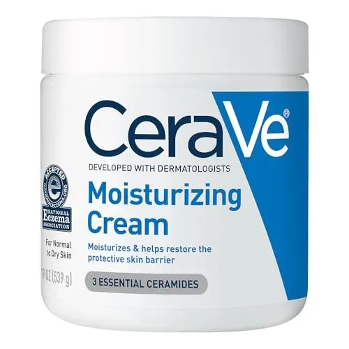 CeraVe Moisturizing Cream, Face & Body Moisturizer for Dry Skin, 19oz - 19 Ounce (Pack of 1)