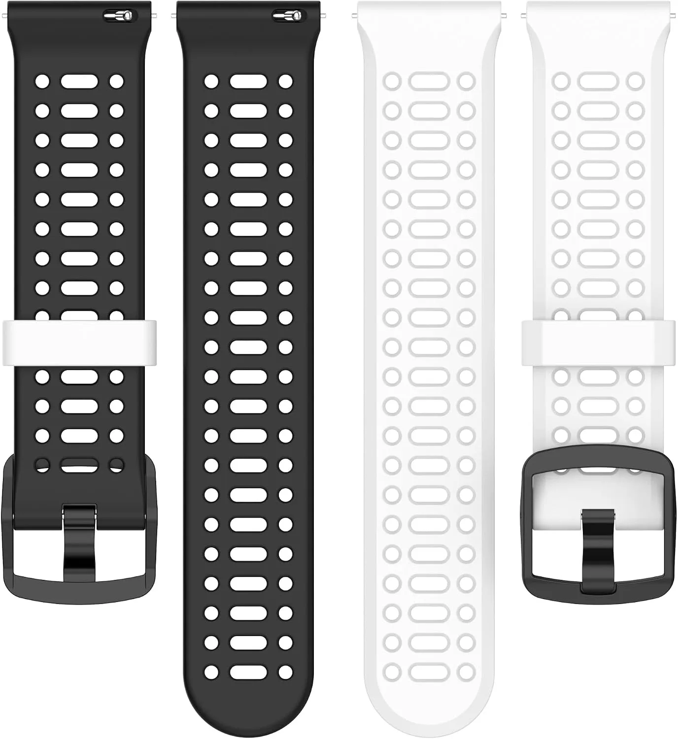 E ECSEM Compatible with COROS PACE 2 & COROS APEX 42mm & COROS APEX 2 Bands Two-Toned Silicone Breathable Replacement Sport Strap Quick-Release Wristband for COROS PACE 2 Smart Watch Women Men