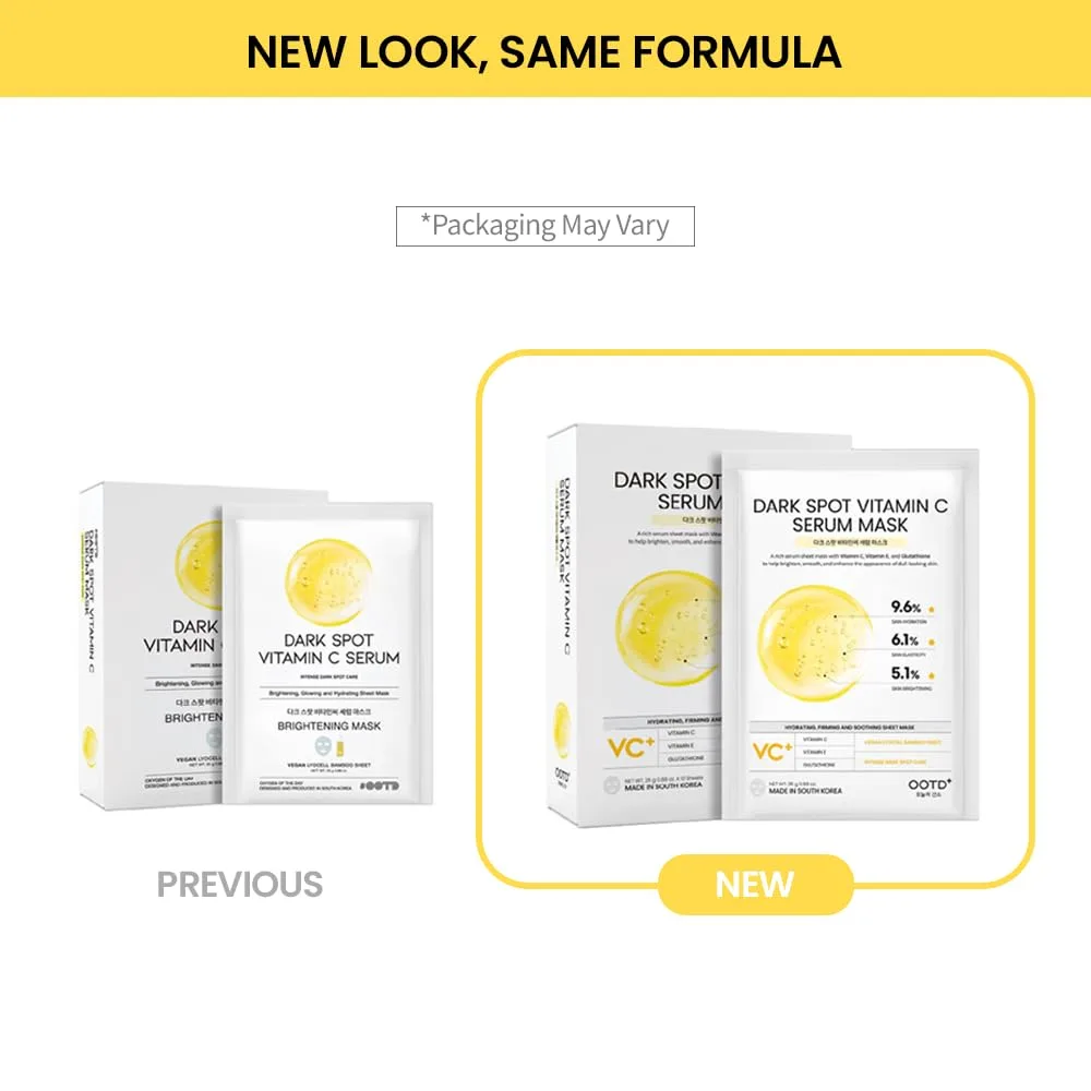 #OOTD Vitamin C Face Sheet Mask (10-Pack) | Korean Hydrating Skincare