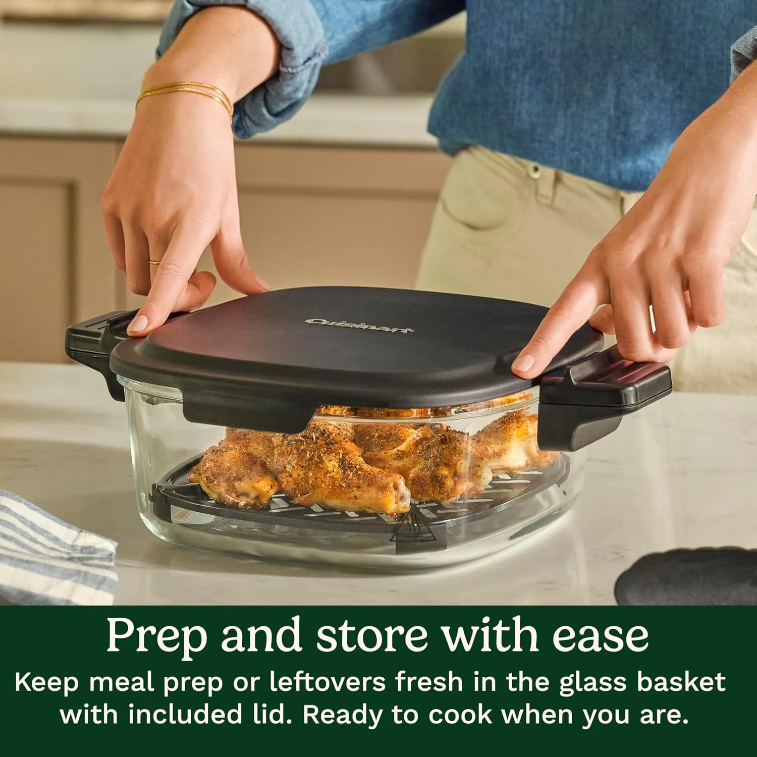 Cuisinart Air Fryer, Glass Basket & ClearView Window, 5 Functions, 4 Qt