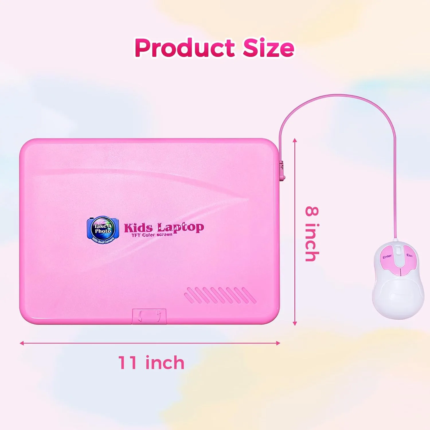 Kids Laptop with Camera, Educational Color Screen Computer with 64 Learning Modes, Laptop for Kids Ages 5+