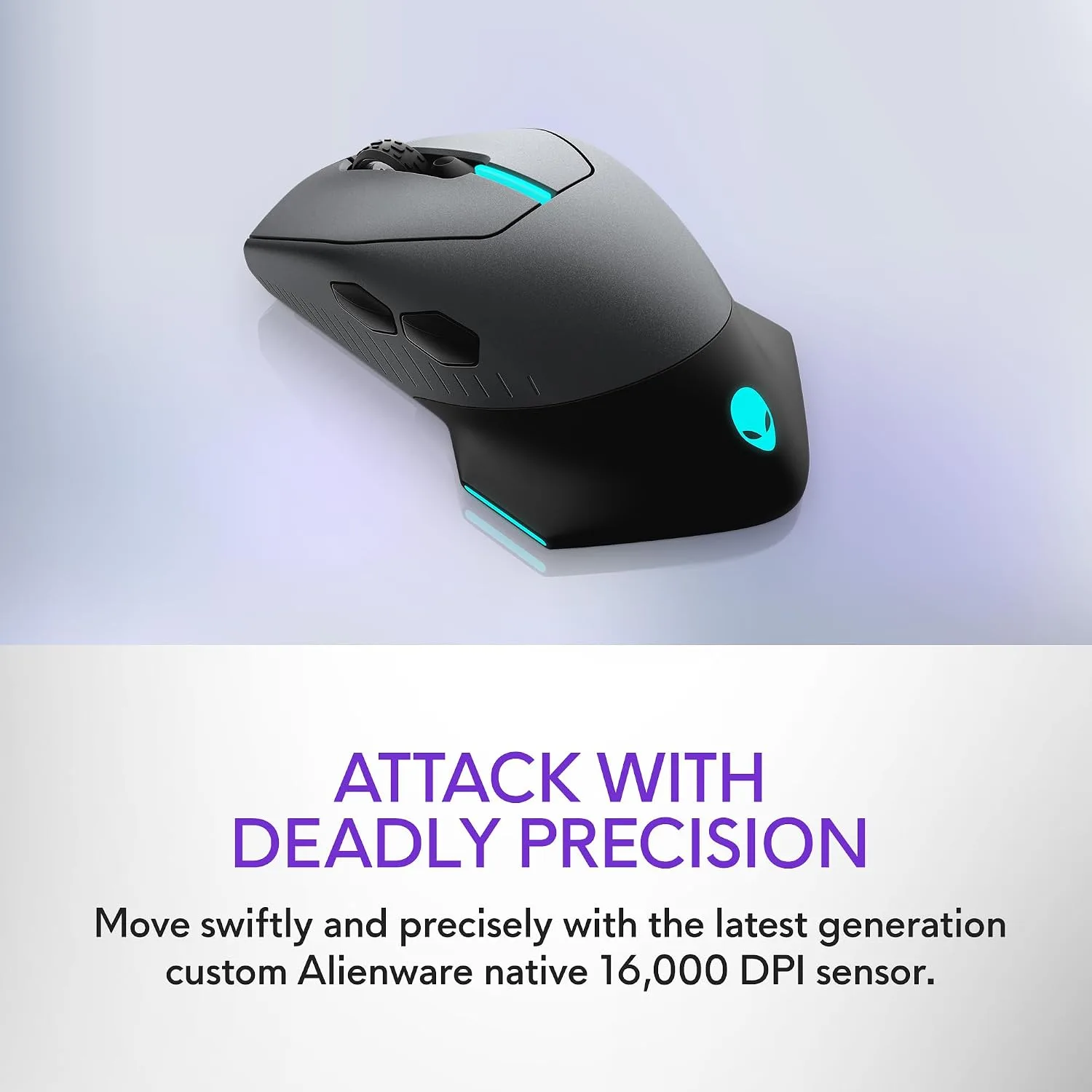 Alienware Wireless Gaming Mouse AW610M, 16000 DPI, 400 IPS, 7 Buttons