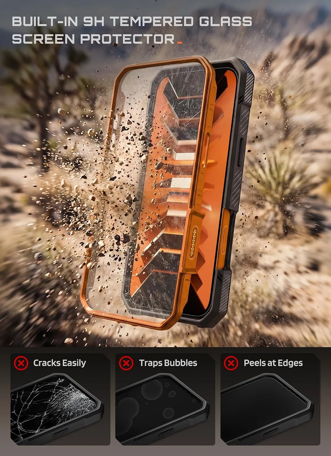 SUPCASE for iPhone 18 Pro Max Case/17 Pro Max Case, Glass Protector, Coral