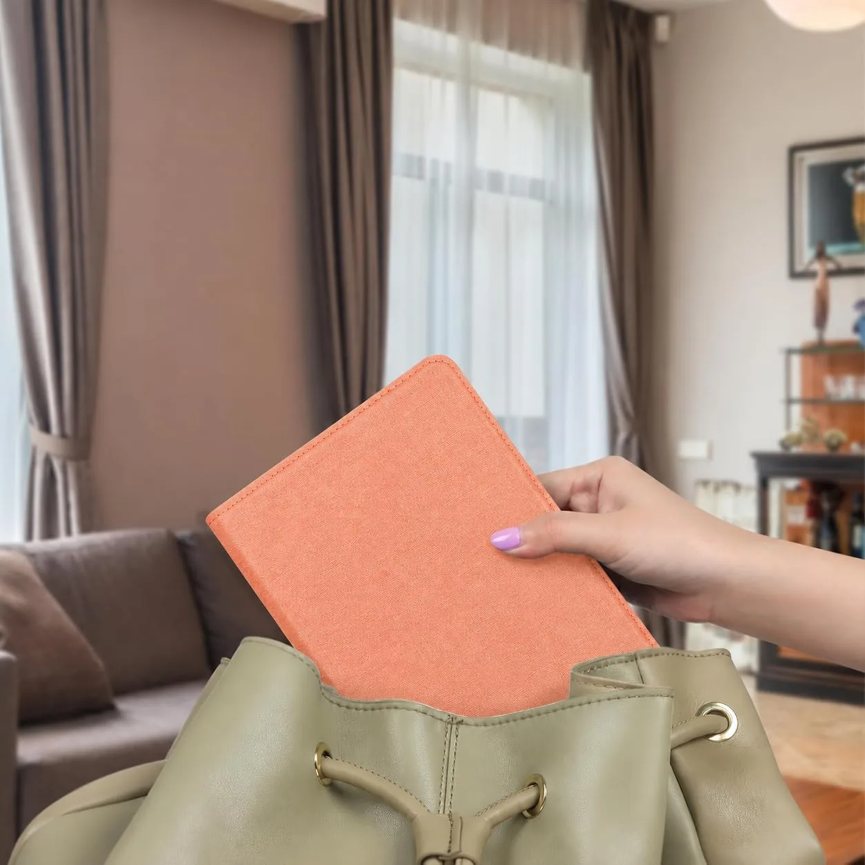 CoBak 6 Inch Case with Stand, not for iPad(A0J28), Apricot