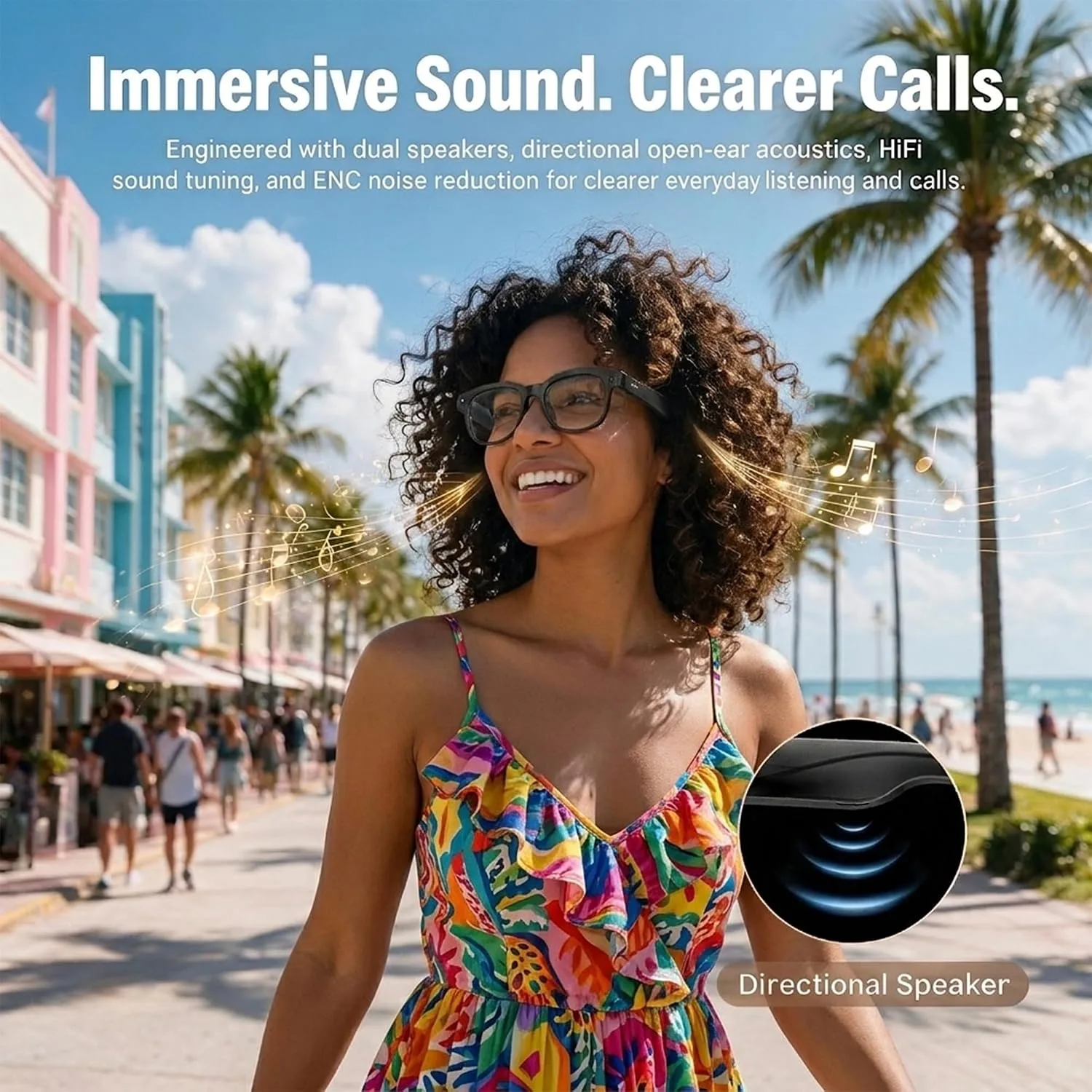 AI Smart Glasses with Camera, 8MP Photo & 1080P HD Video/Audio Recording