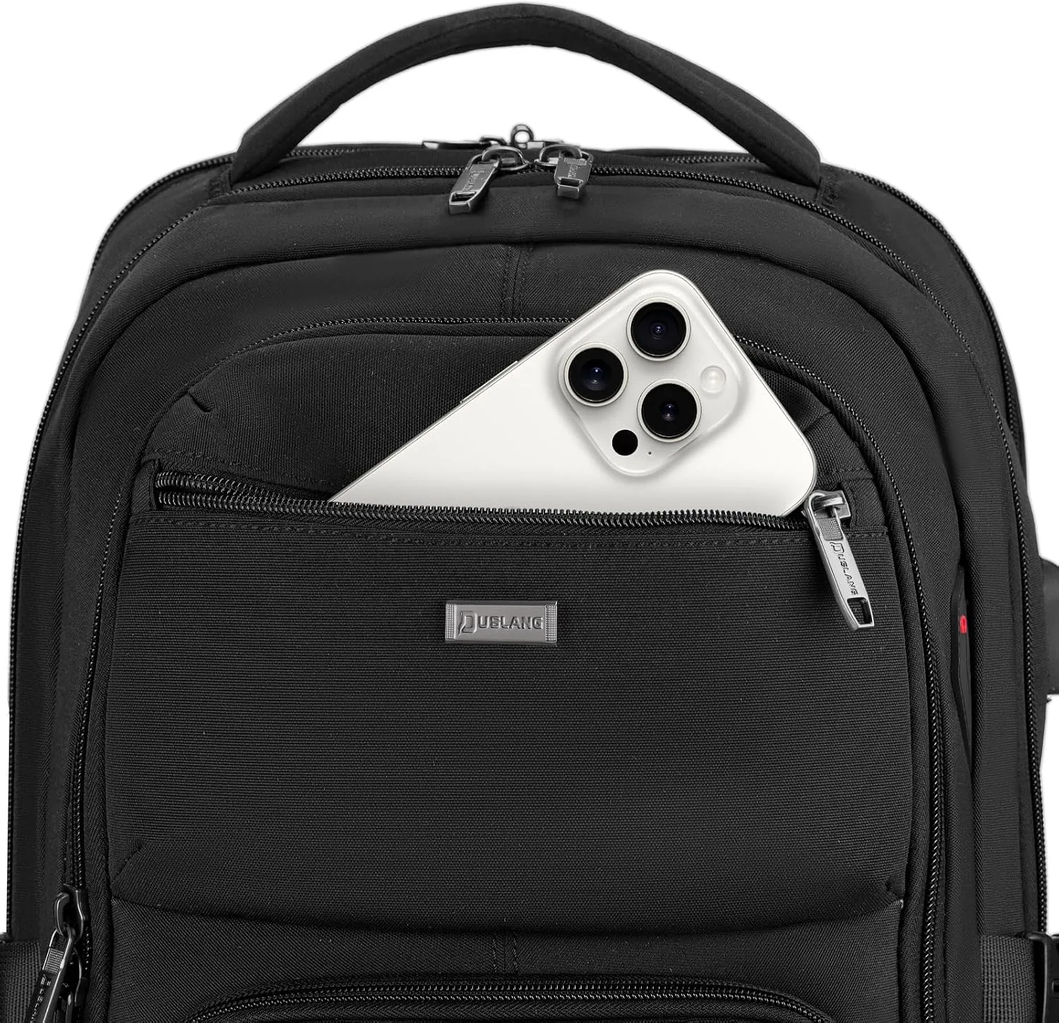 DUSLANG 17 Inch Laptop Backpack for Travel Water Resistant College Backpack for Men Women Laptop Bag with USB Charging Port,Black